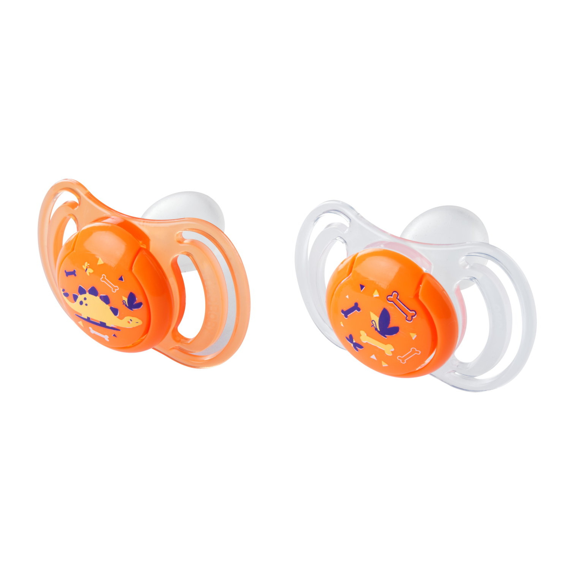 Neobaby  succhietto anatomico silicone mini 0m+ arancione 2pz - NEO BABY