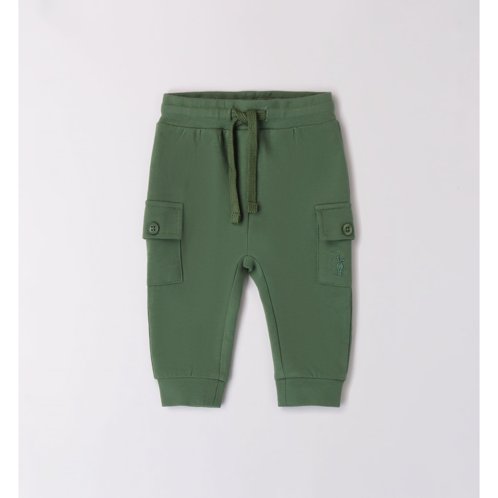 Ido pantalone felpa verde con tasconi - Dodipetto