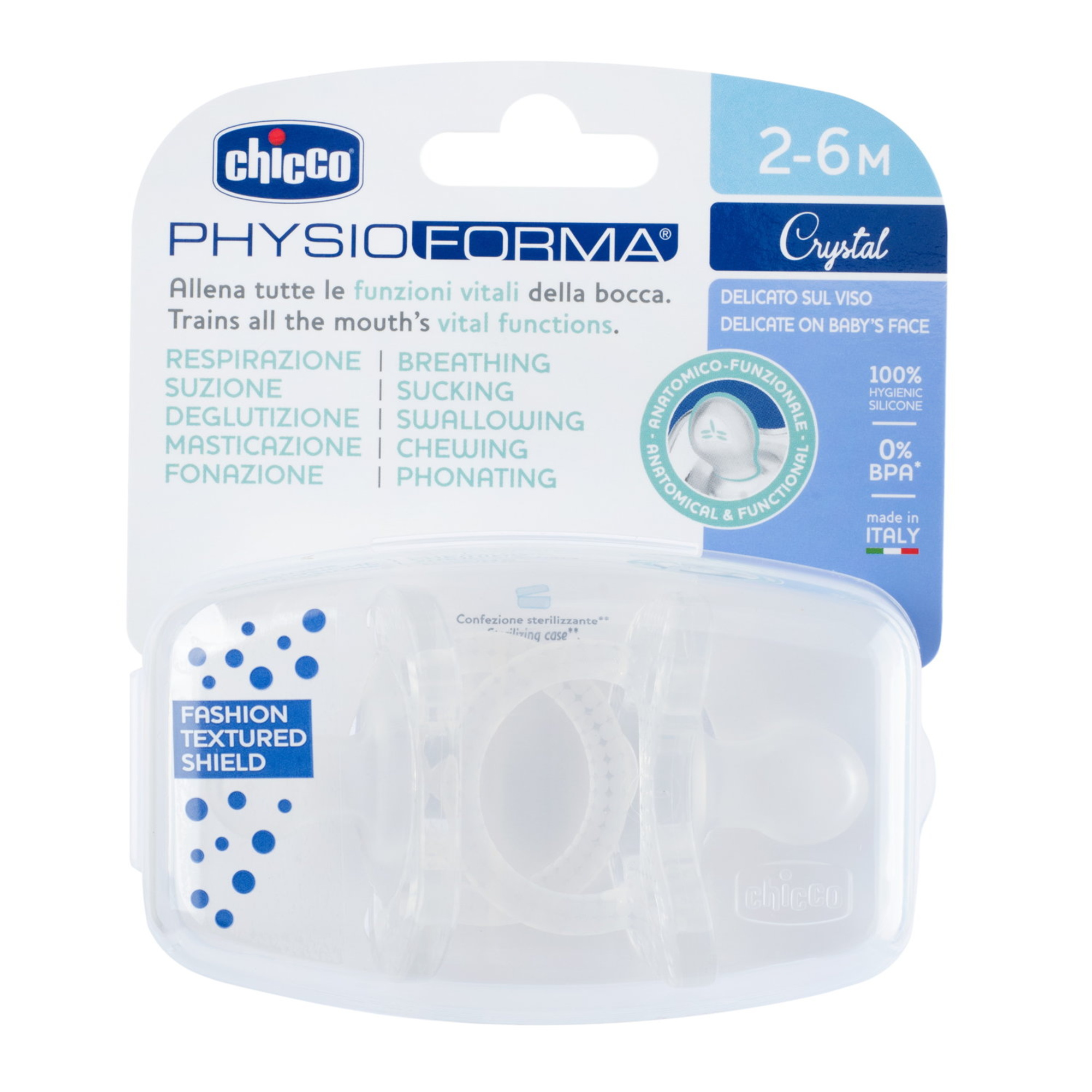 Chicco - gommotto crystal 2-6m 2 pz - Chicco