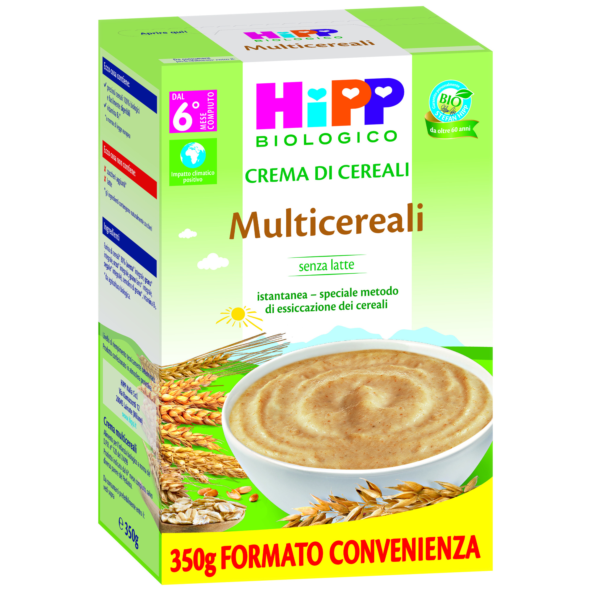 Hipp biologico crema multicereali 350 gr - Hipp Baby