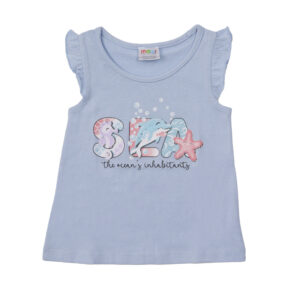 Canotta jersey stampata c/frills - Mawi