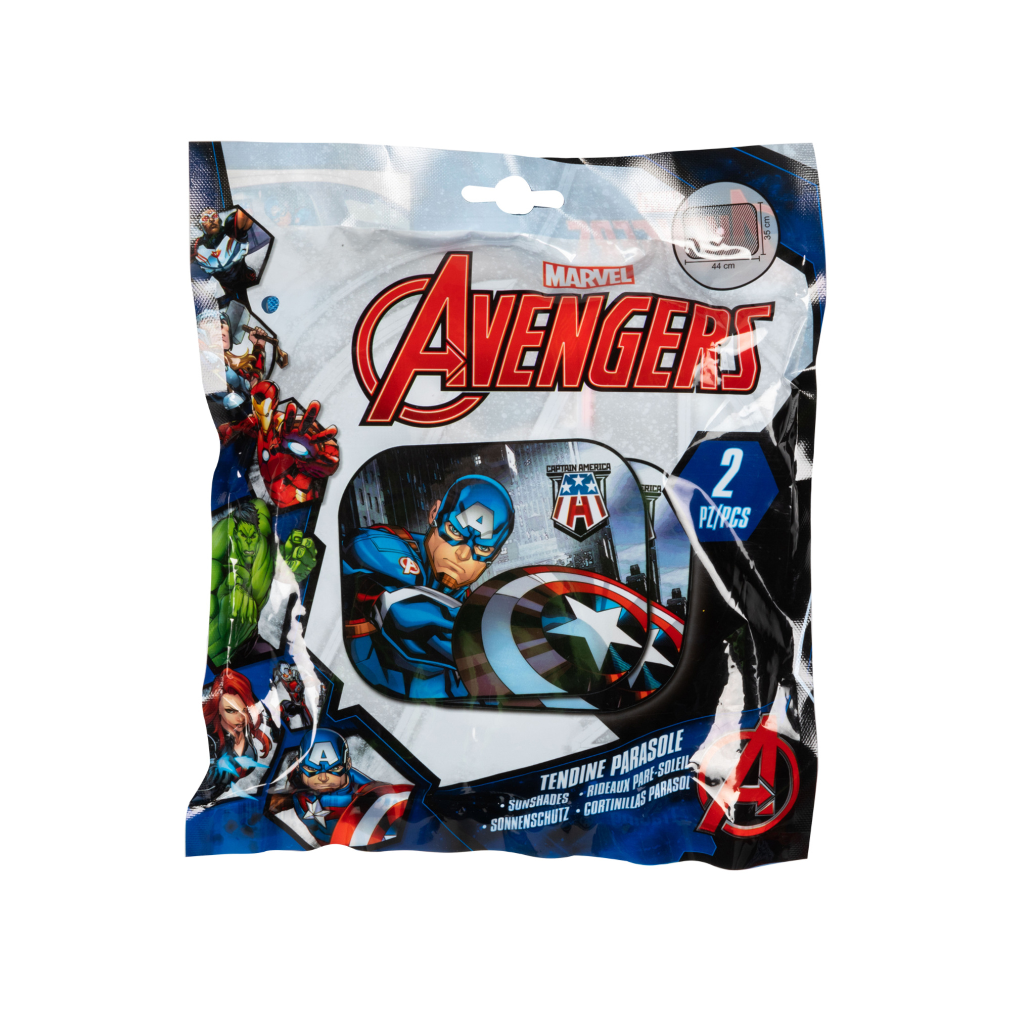 Marvel coppia tendine laterali captain america 2pz 44x35 cm - Marvel