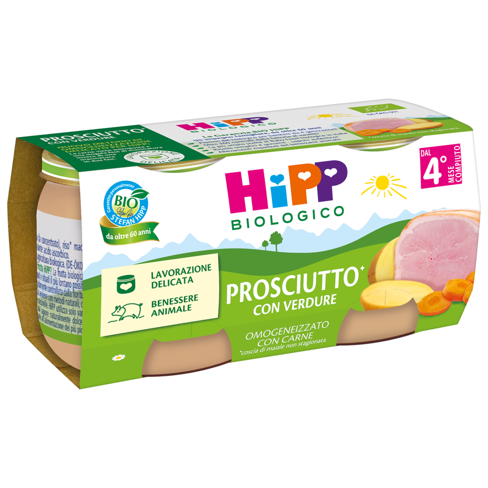 Hipp omogeneizzato prosciutto con verdure 2x80g - Hipp Baby