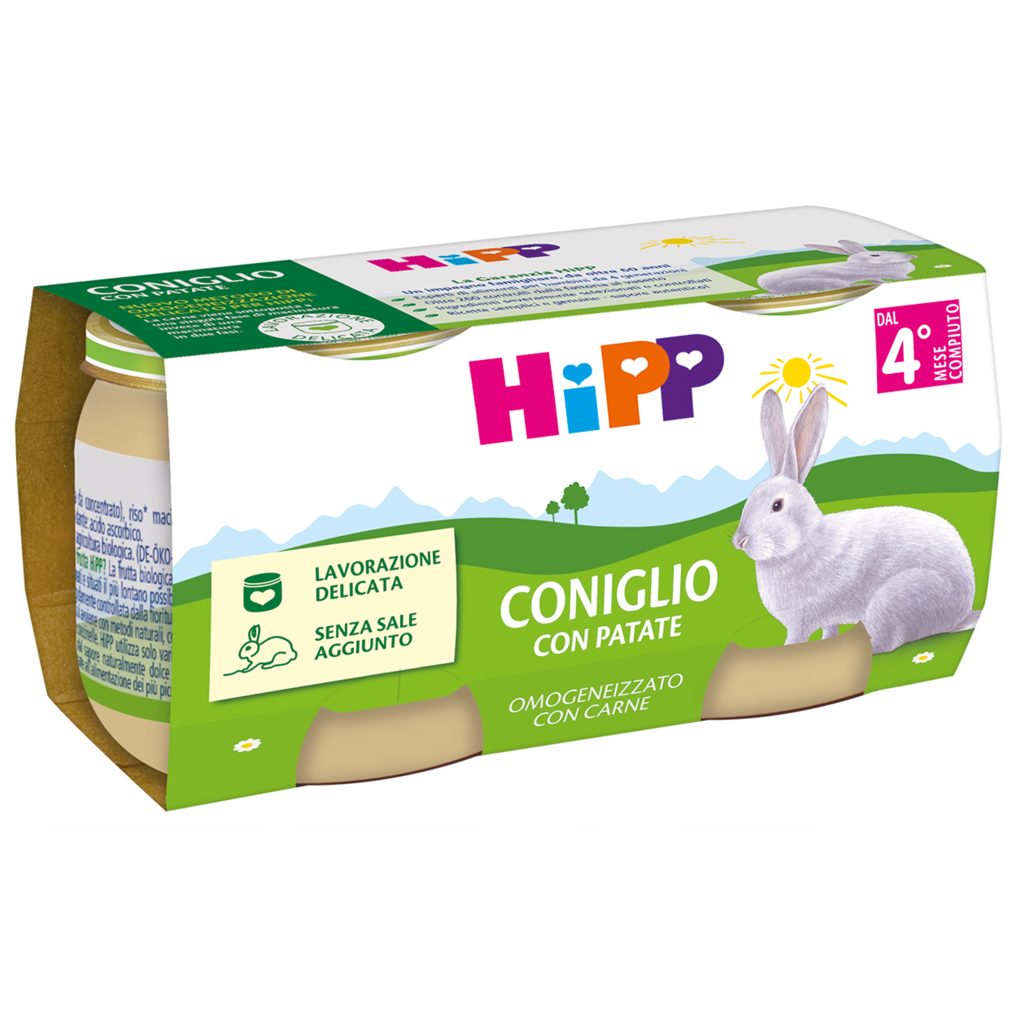 Hipp omogeneizzato coniglio con patate 2x80g - Hipp Baby