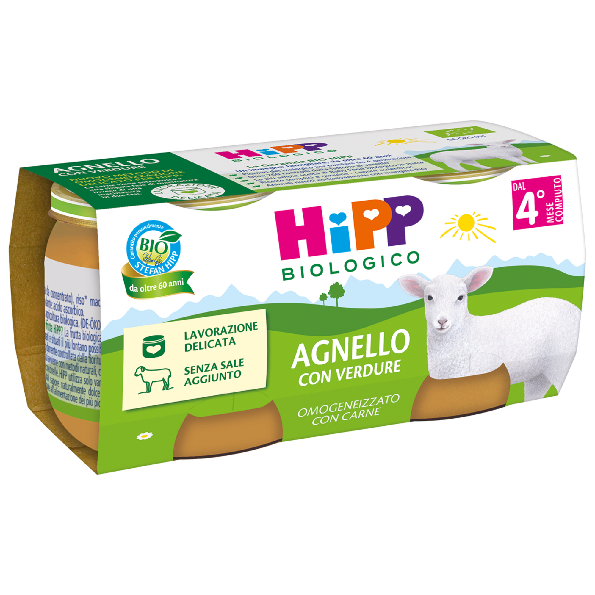 Hipp omogeneizzato agnello con verdure 2x80g - Hipp Baby