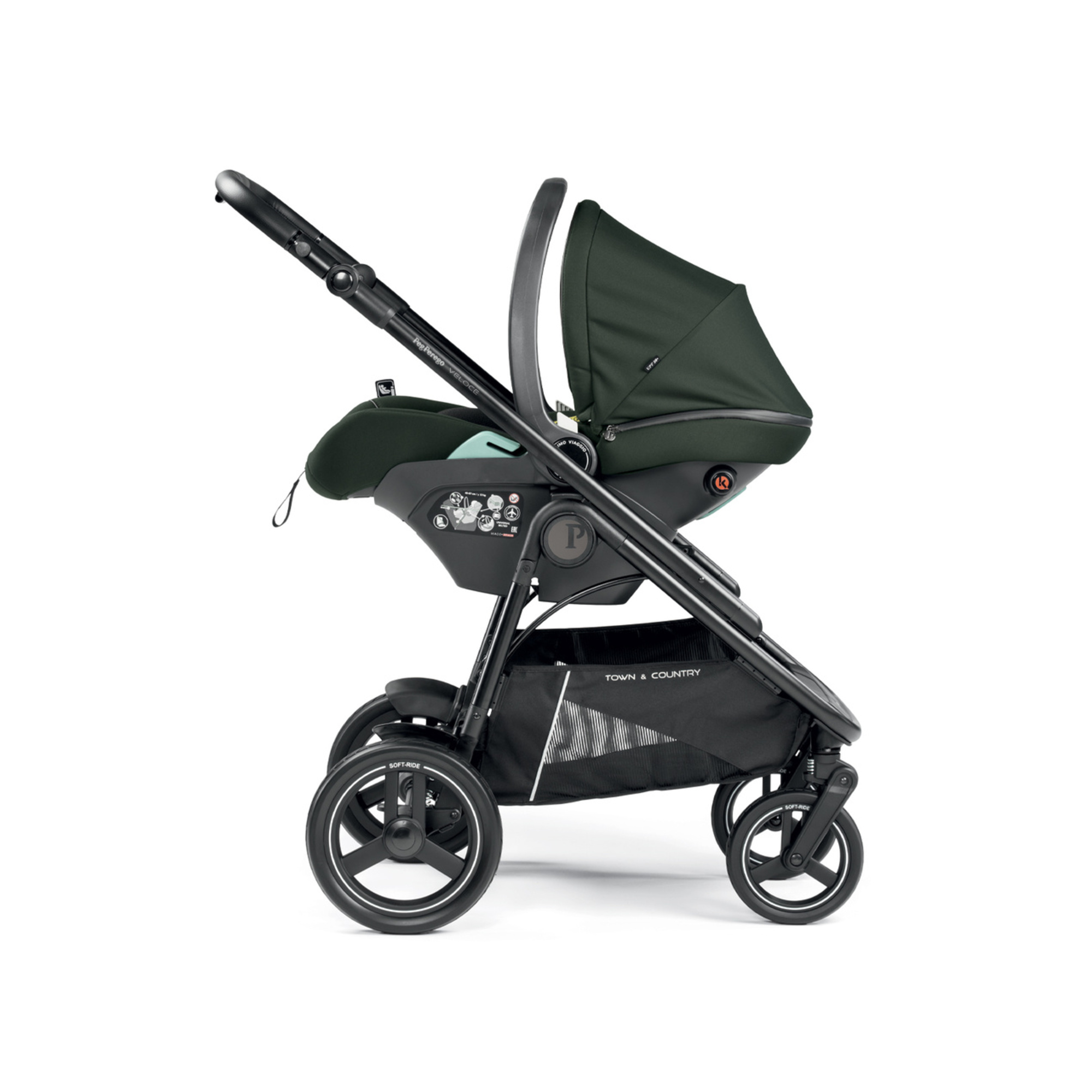 Peg perego - veloce tc  belvedere lounge modular - green - Peg Perego