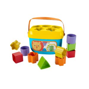 Fisher-price, secchiello con formine, 10 blocchi colorati, per bambini dai 6 mesi in su - Fisher-price