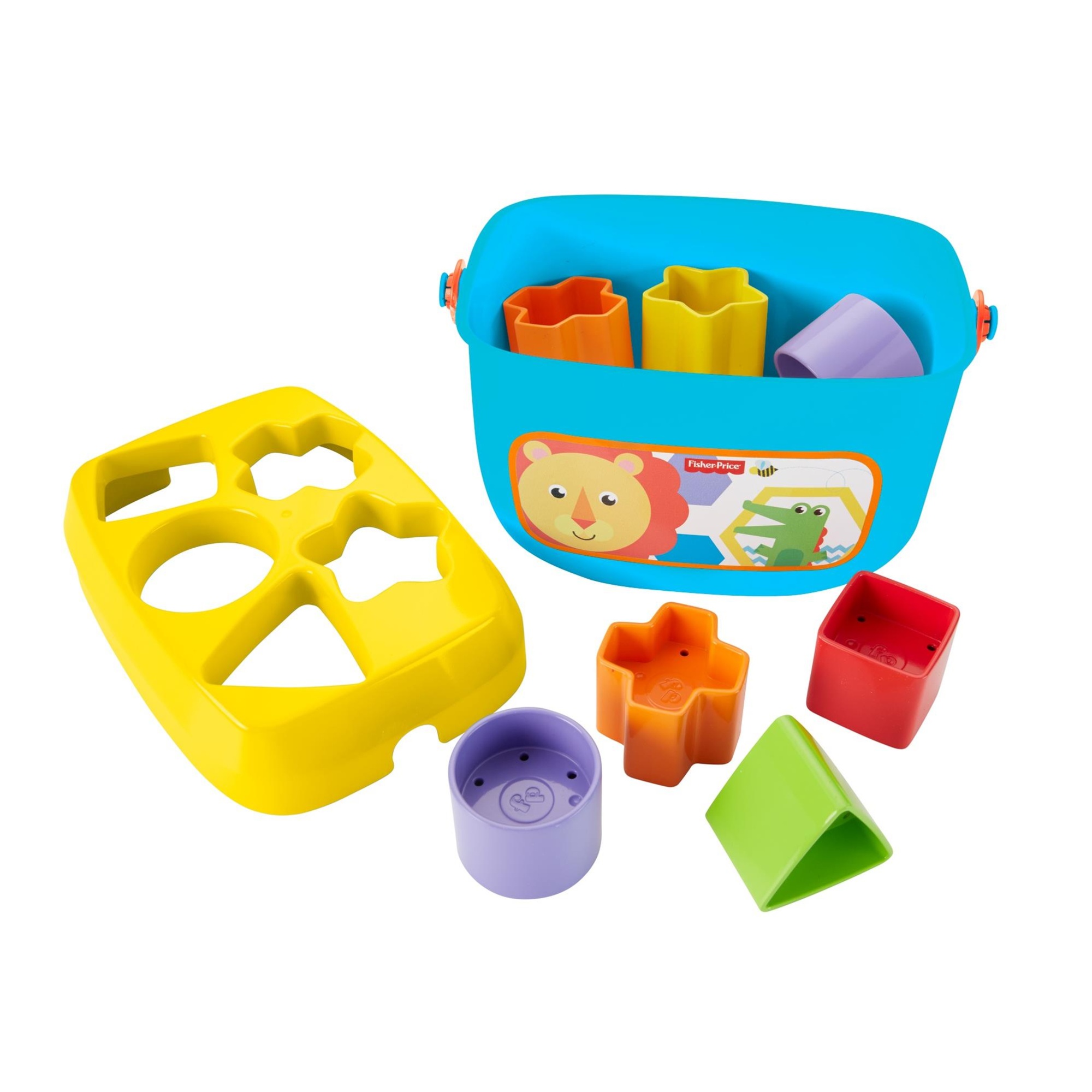 Fisher-price, secchiello con formine, 10 blocchi colorati, per bambini dai 6 mesi in su - Fisher-price