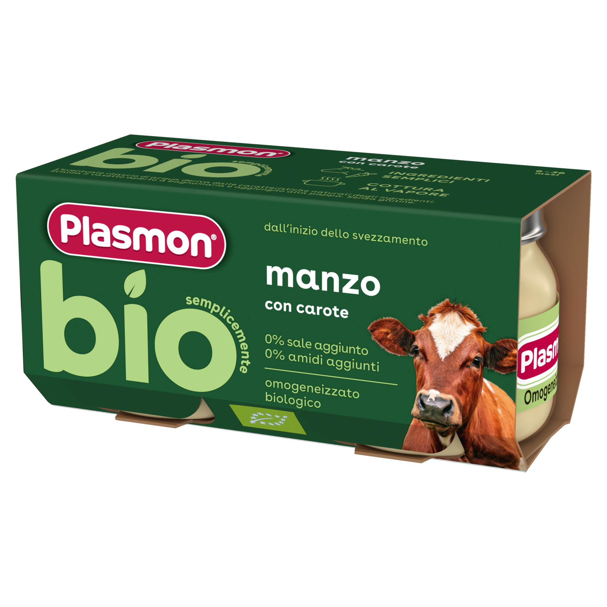 Plasmon omogeneizzato manzo bio 2x80 gr - Plasmon