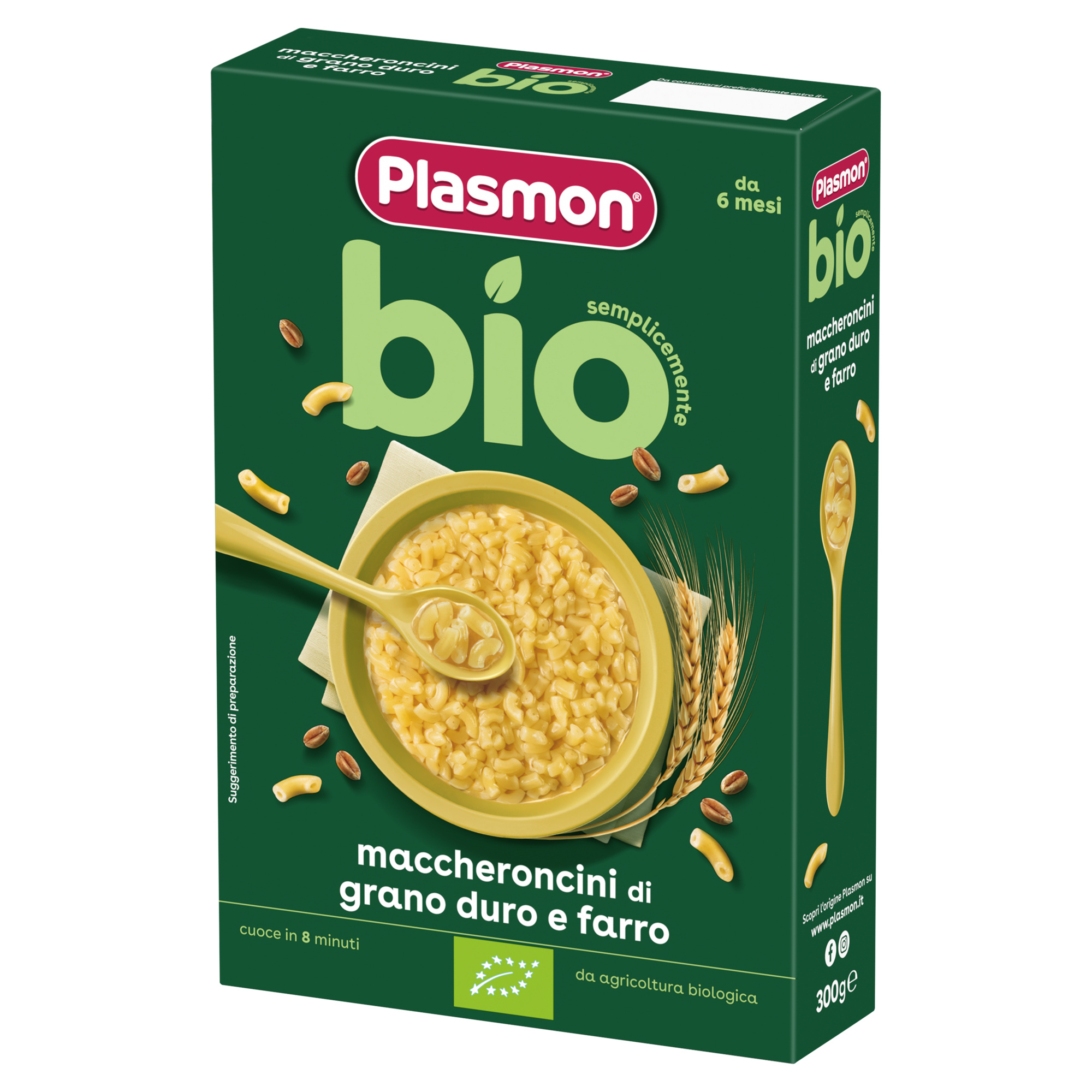 Plasmon 6+ pastina bio maccheroncini 300gr - PLASMON