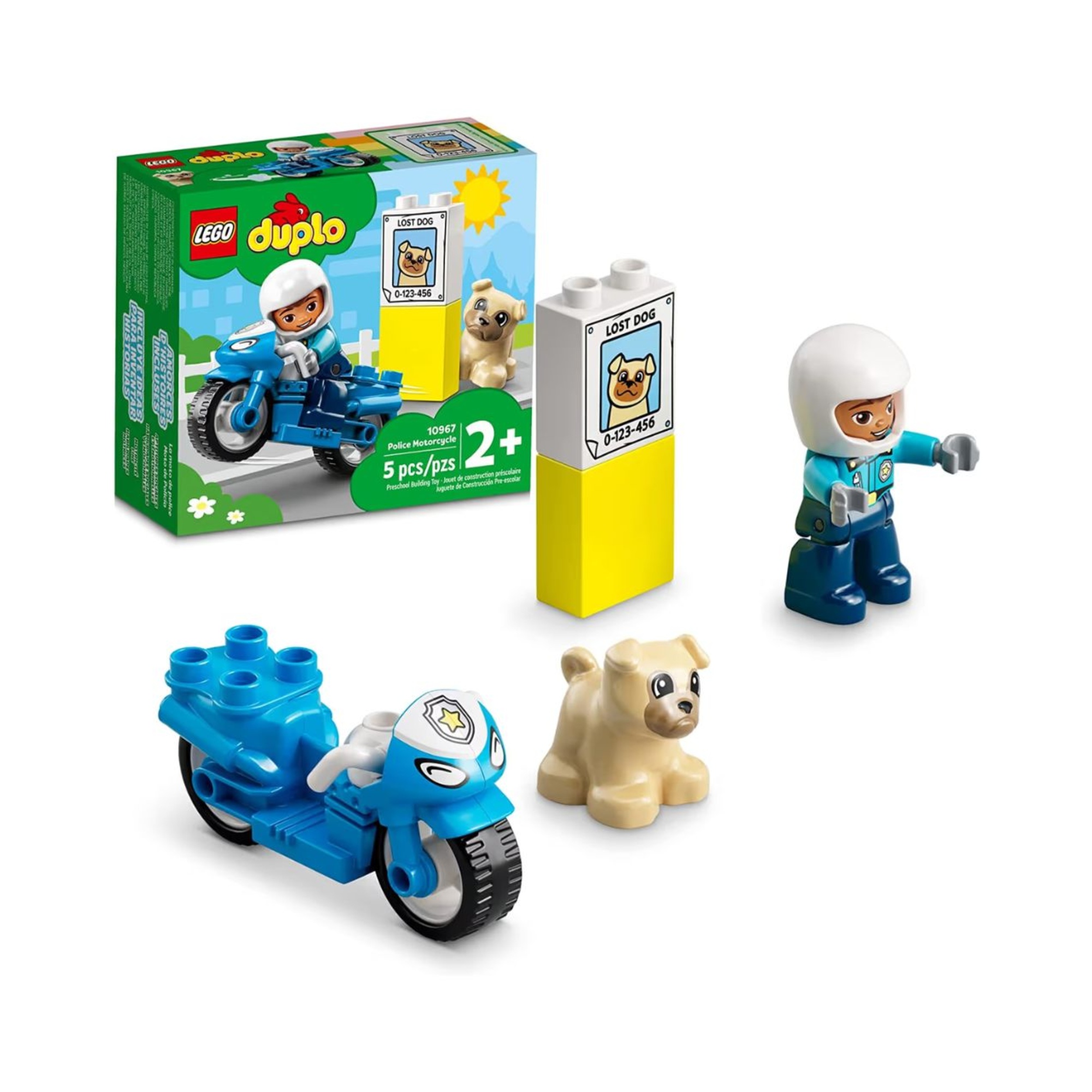 Lego duplo 10967 -  motocicletta della polizia - moto giocattolo per bambini - Duplo