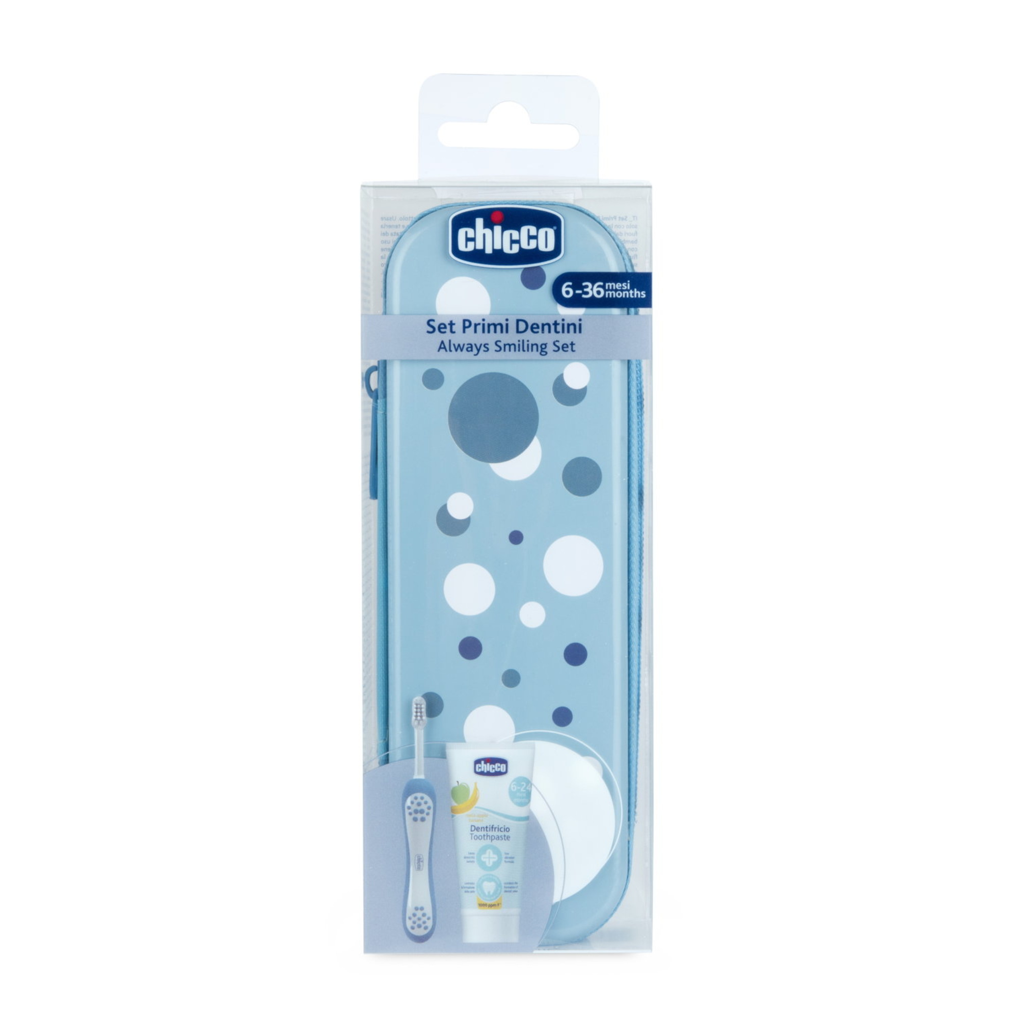 Chicco - set dentale 6m+ azzurro - Chicco