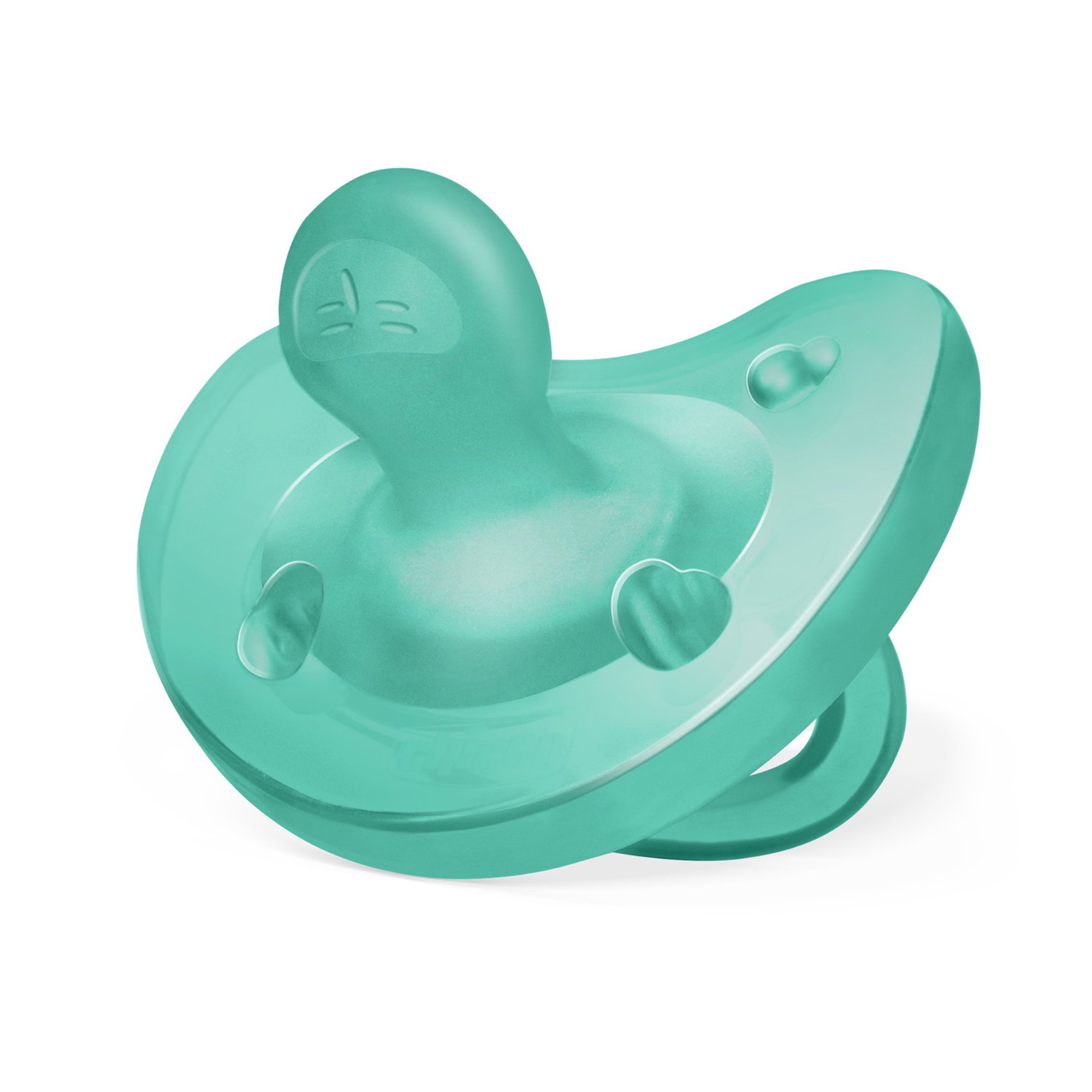 Chicco - physioforma gommotto blu/verde in silicone 2 pezzi | 6-16 mesi - Chicco