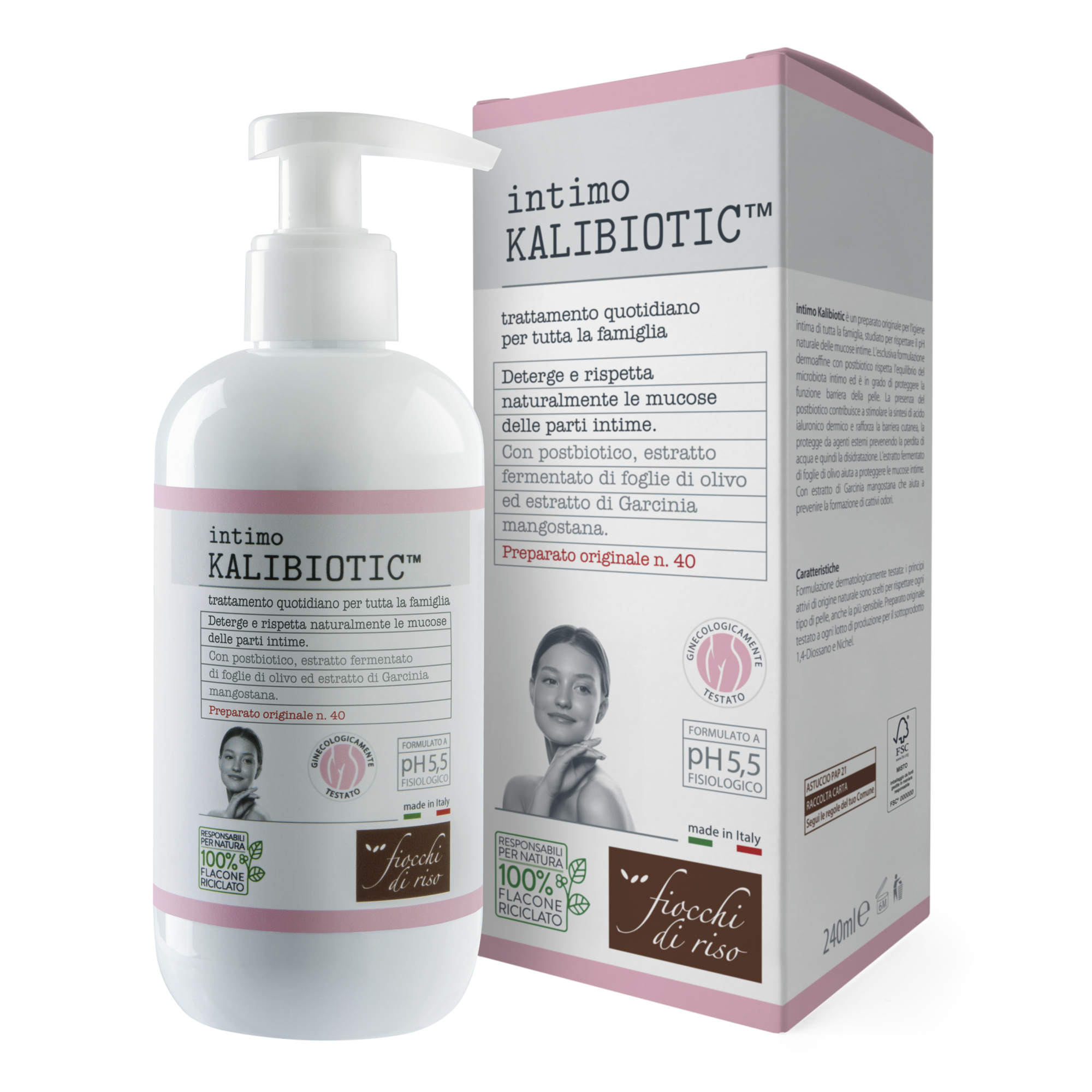 Fiocchi di riso intimo kalibiotic ph 5.5 240 ml - Fiocchi di Riso