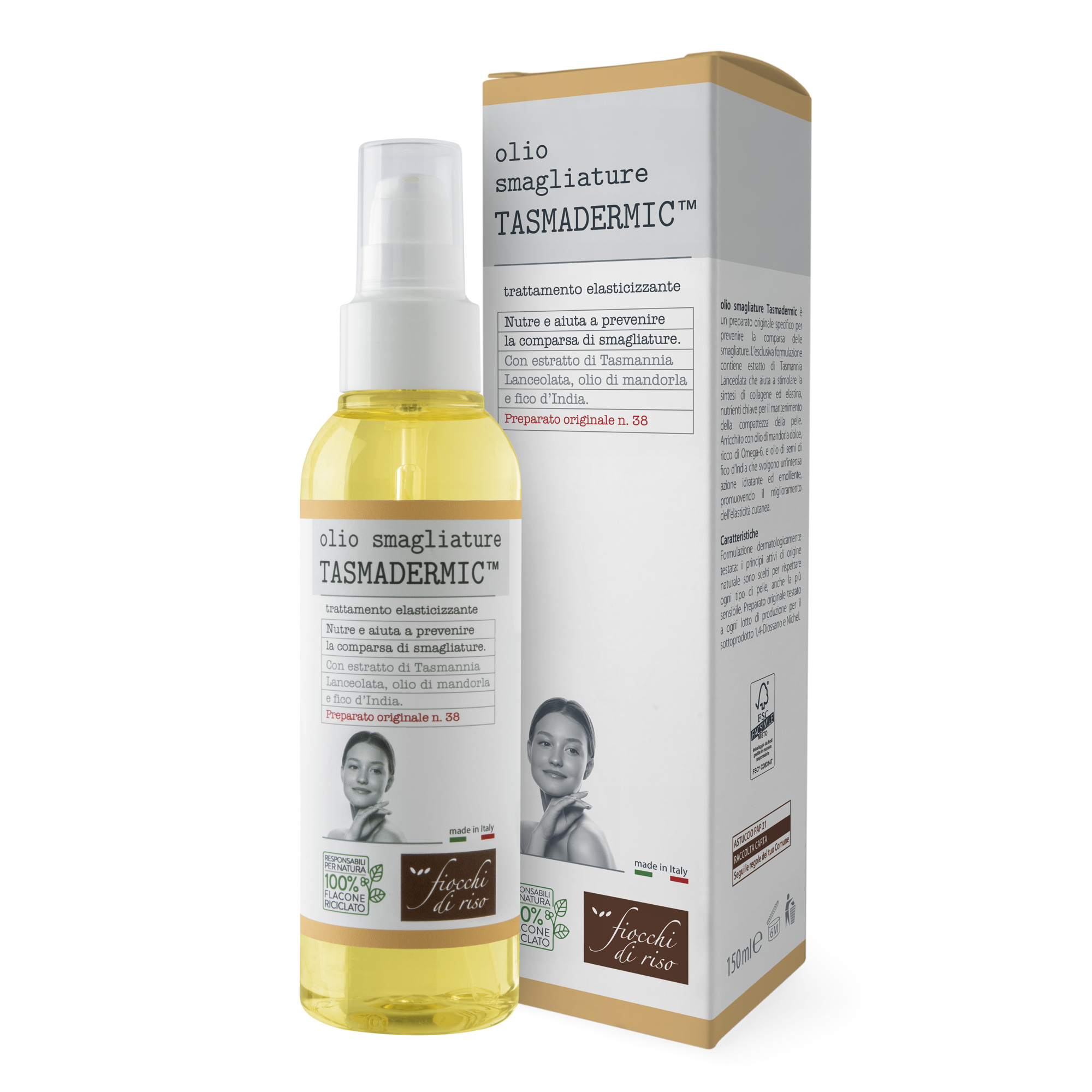 Fiocchi di riso olio smagliature tasmadermico 150ml - Fiocchi di Riso