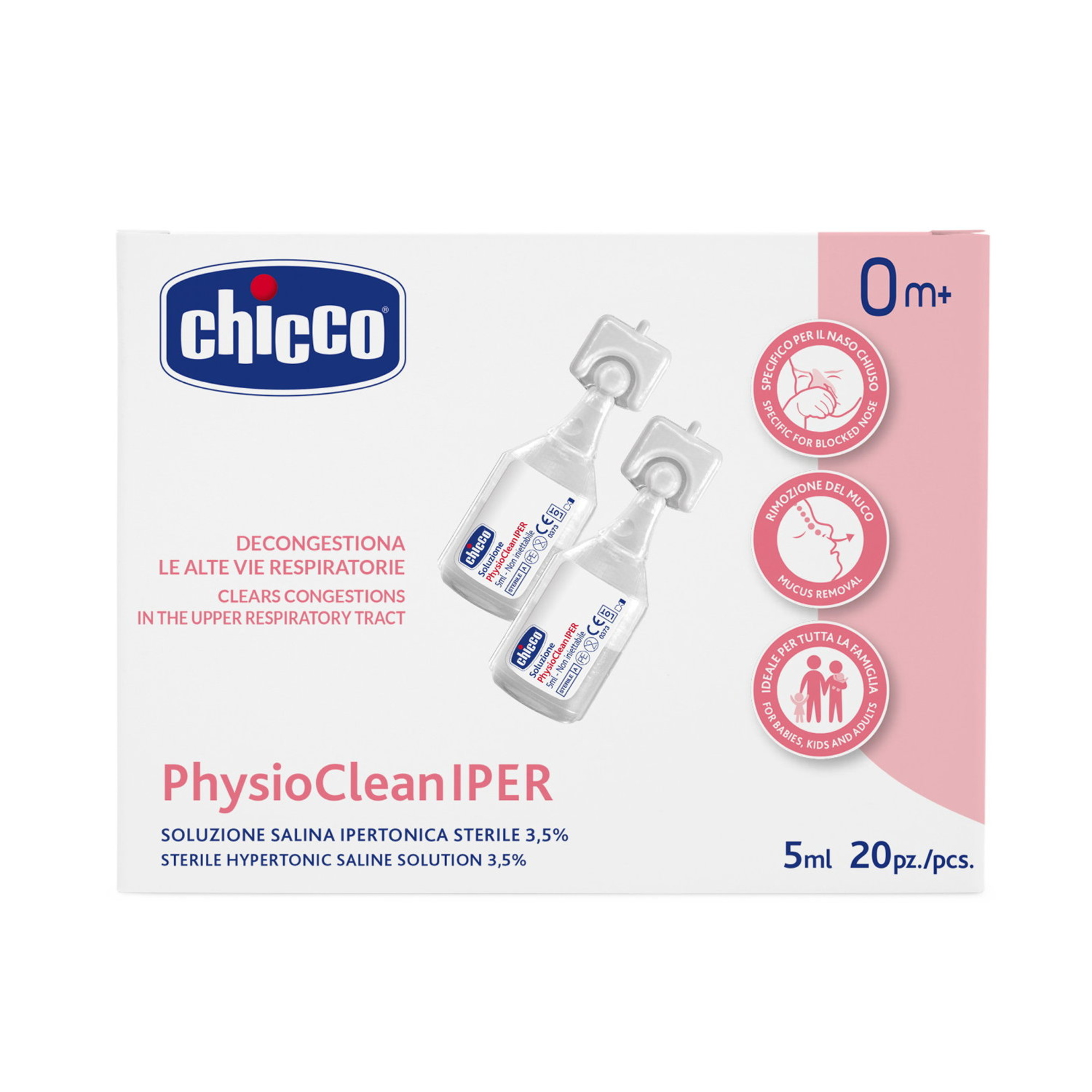 Chicco - physioclean soluzione ipertonica 20 pz 5ml - Chicco
