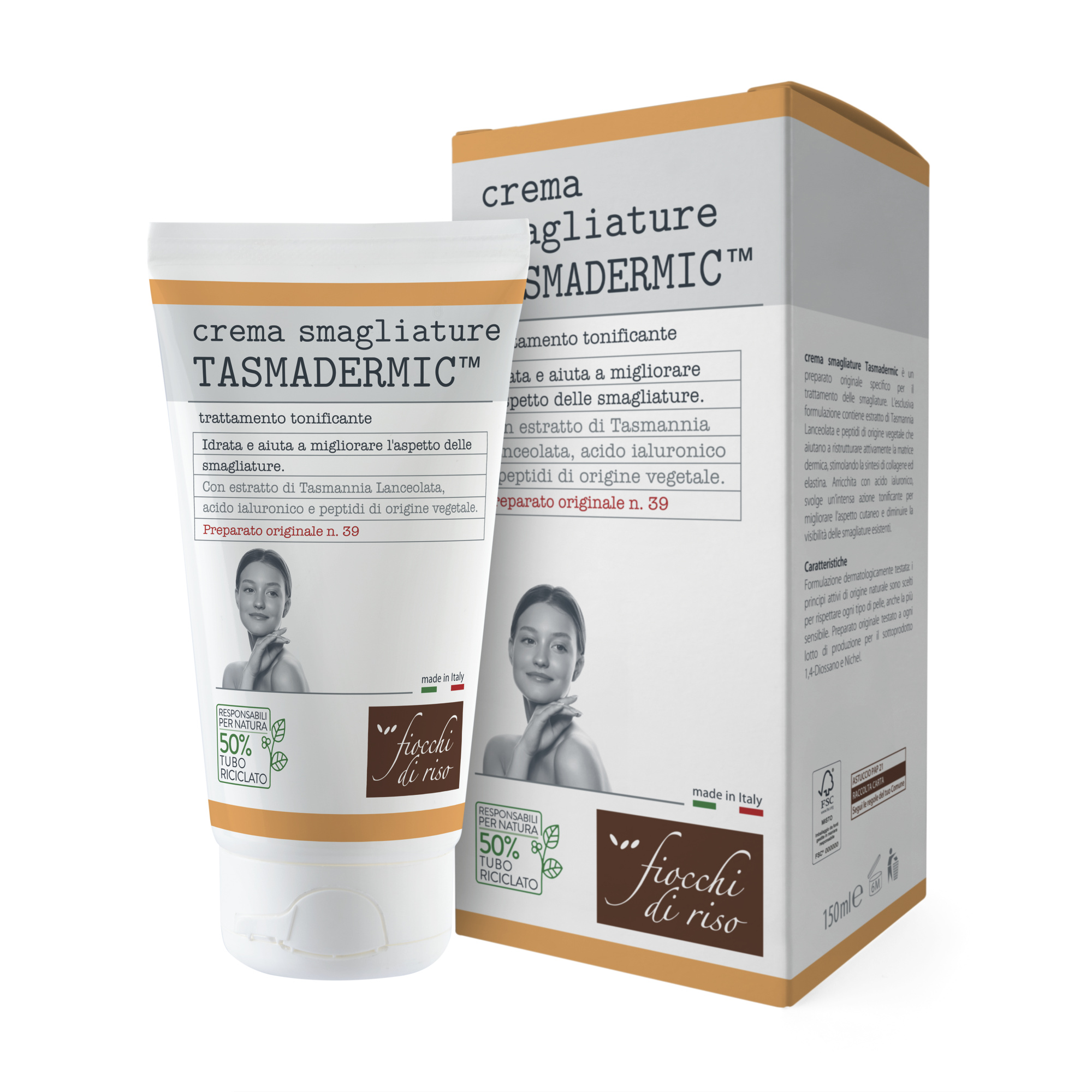 Fiocchi di riso crema smagliature tasmadermico 150ml - Fiocchi di Riso