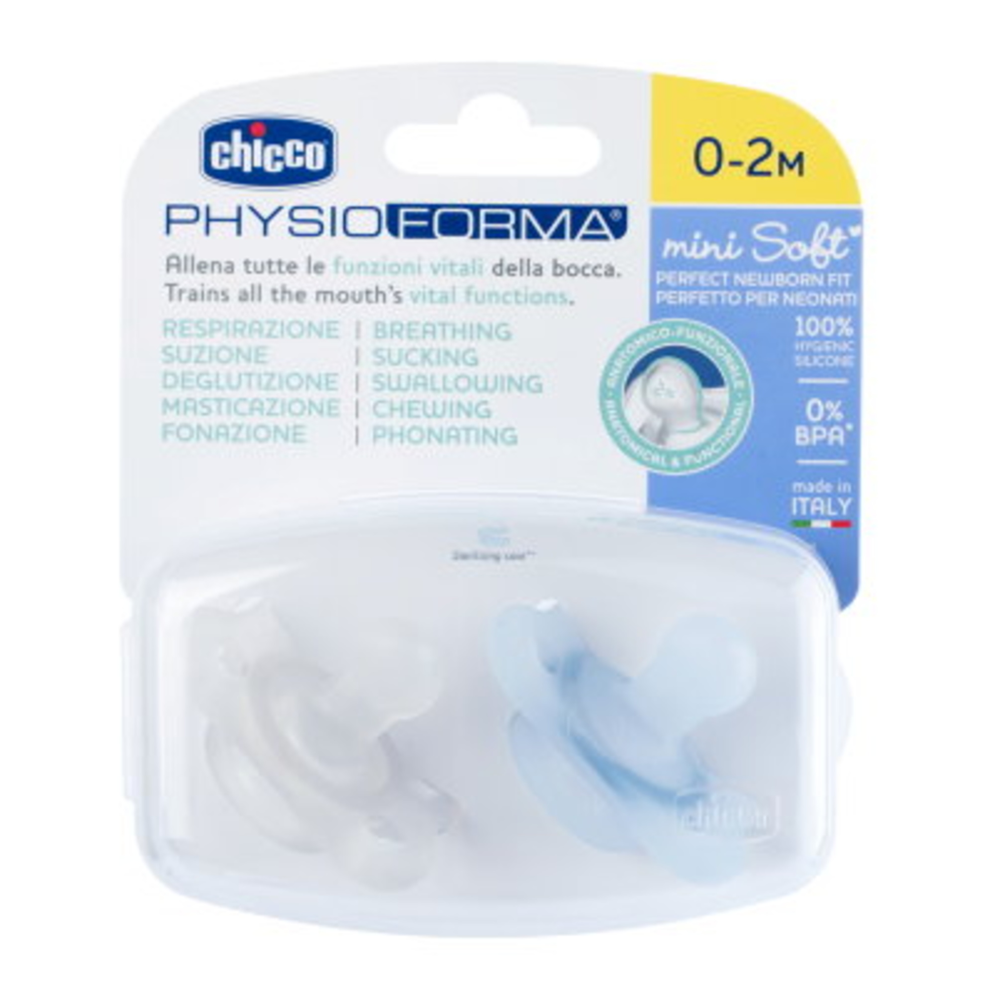 Chicco - gommottino silicone azzurro 0 -2m - Chicco