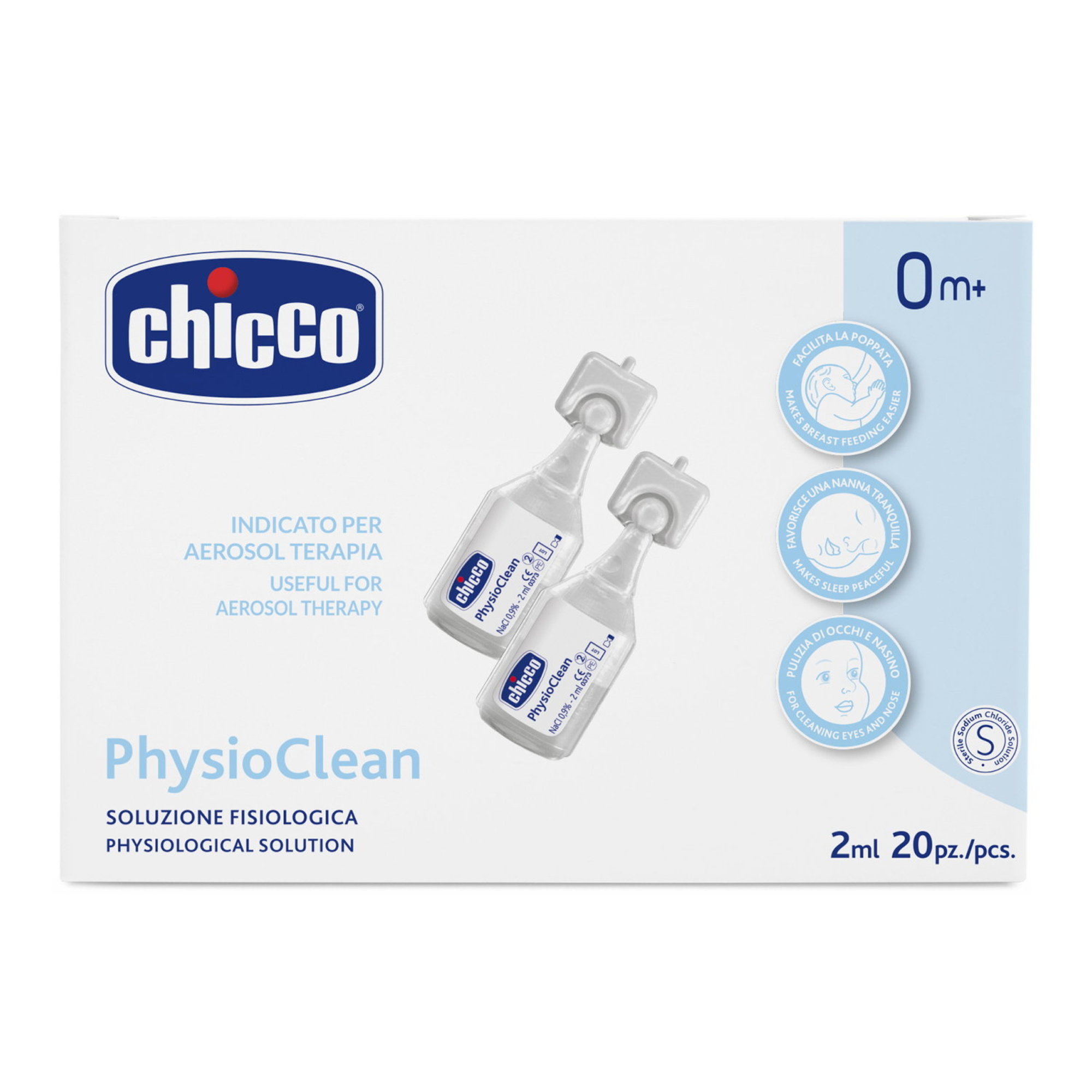 Chicco - physioclean soluzione fisiologica 2ml 20 pezzi - Chicco