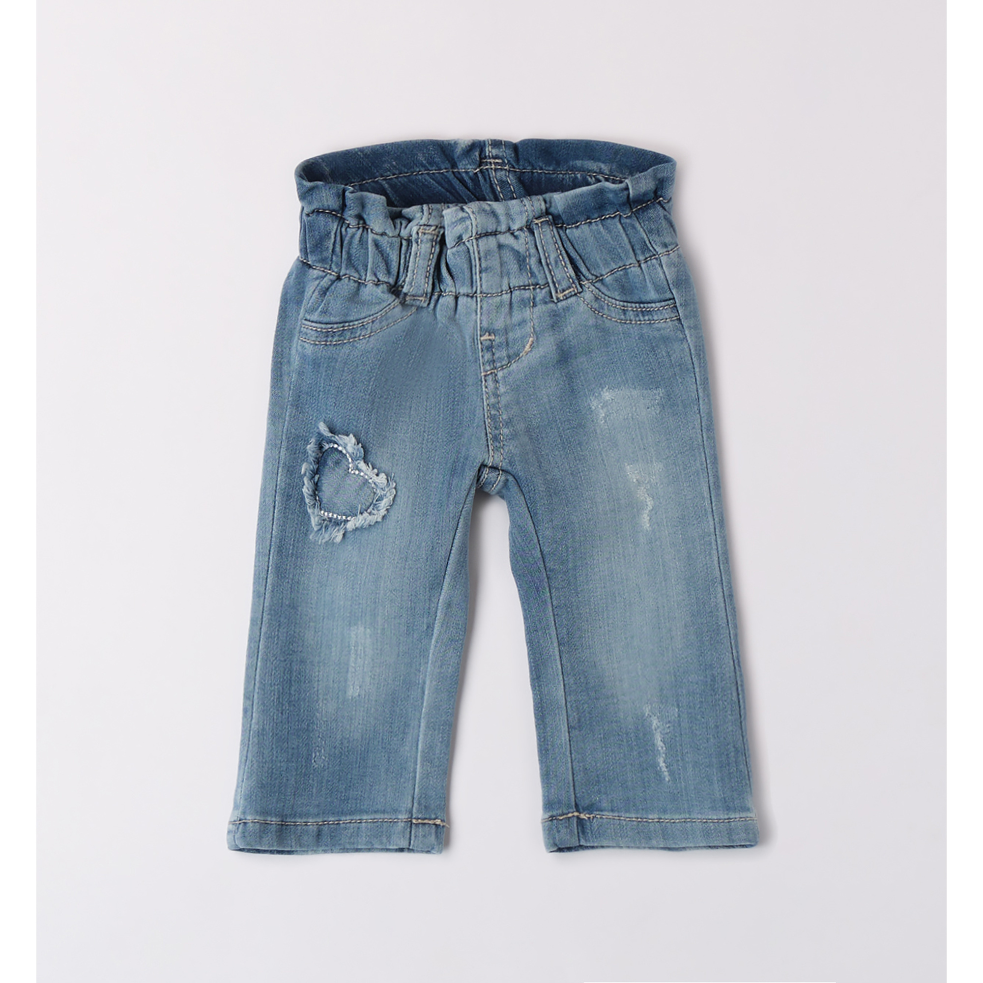 Pantalone fake denim con cuore - Mignolo