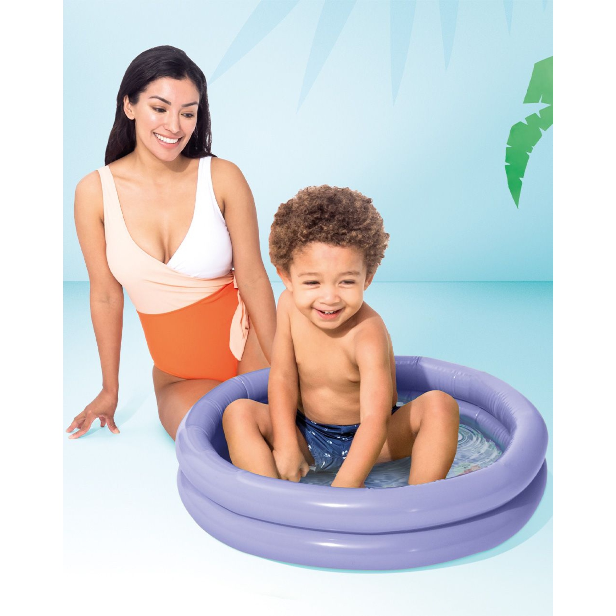 Piscina baby fondo animaletti assortiti - 61x25- l36 - intex - Intex