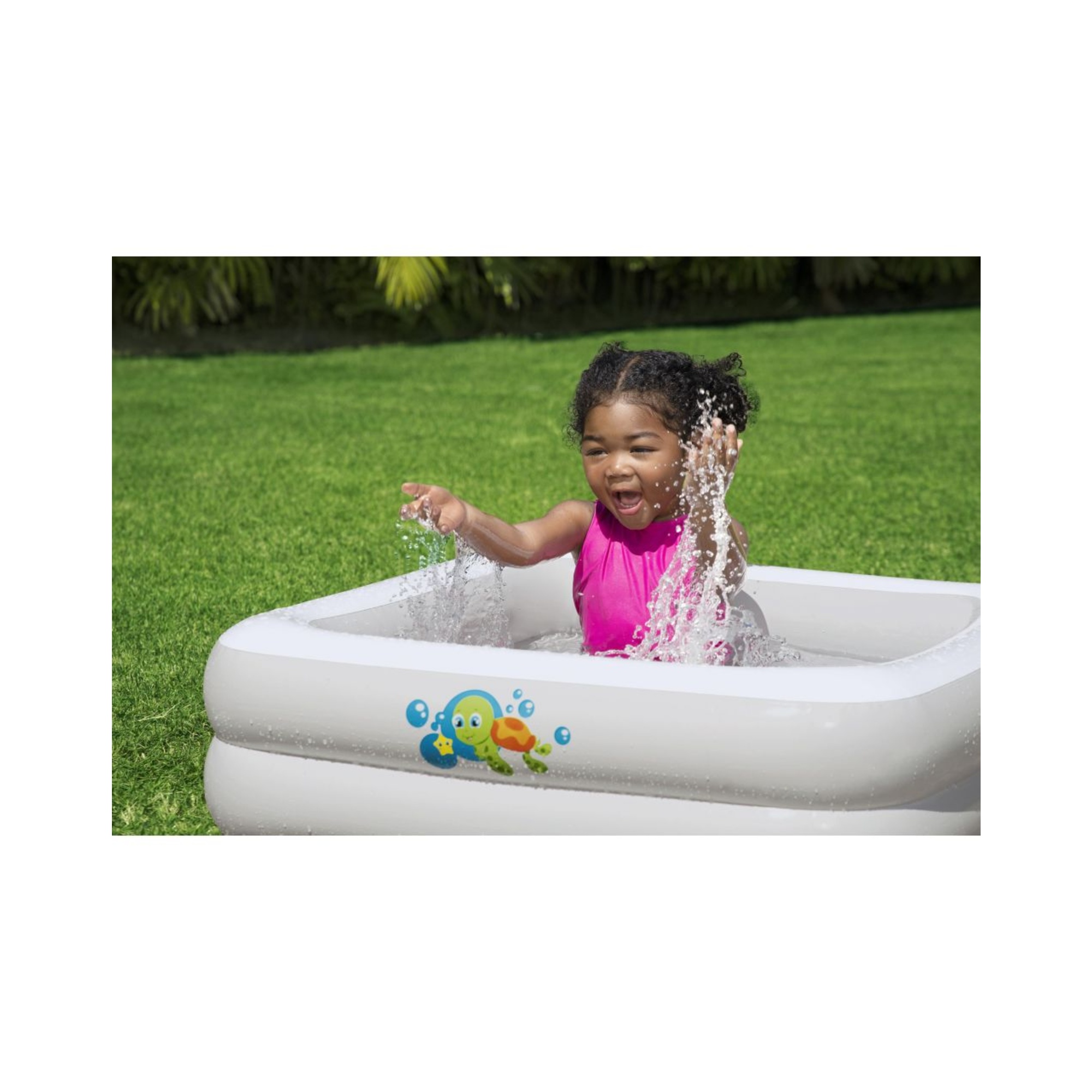 Bagnetto baby tub quadrato con fondo gonfiabile 86x86x25 cm. adatto ai box doccia - bestway - BESTWAY