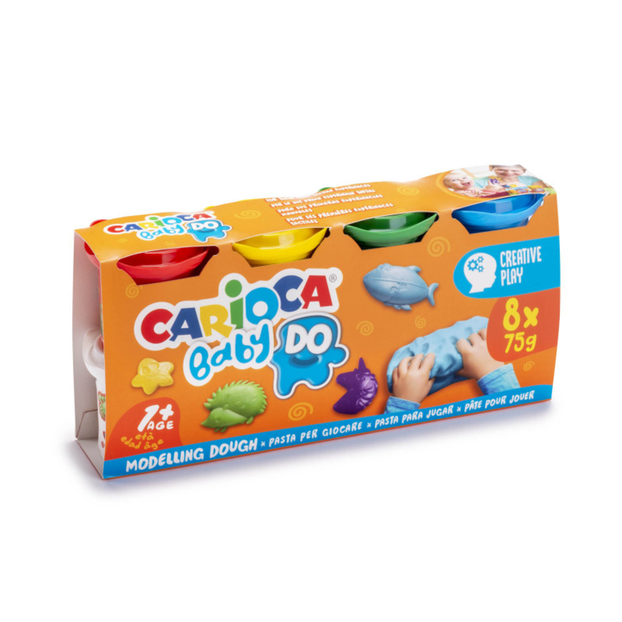 Pasta da modellare baby do - set di 8 pezzi per bambini - 12m+ - carioca - No brand