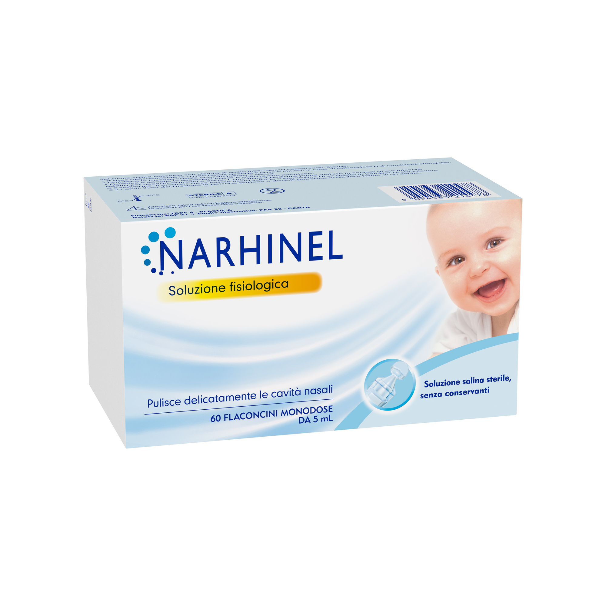 Narhinel soluzione fisiologica per aspiratore nasale 60 flaconcini da 5ml - Narhinel