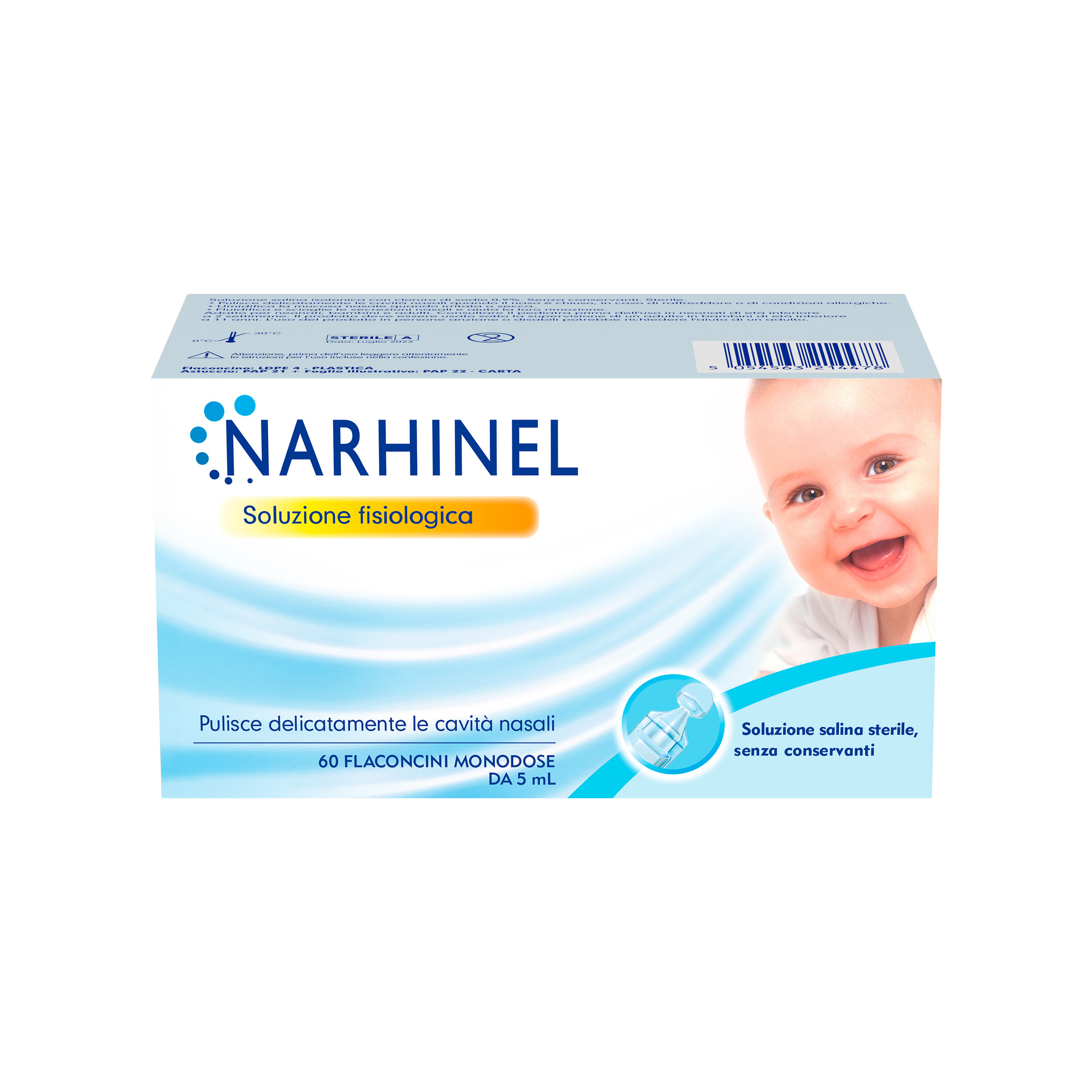 Narhinel soluzione fisiologica per aspiratore nasale 60 flaconcini da 5ml - Narhinel