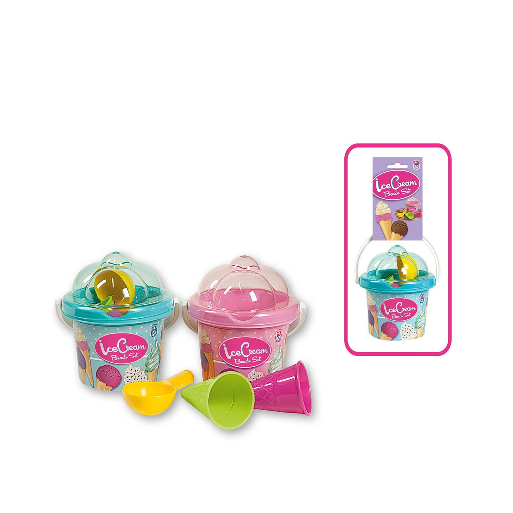 Set secchiello mare - diam. 13 cm - decoro gelato - No brand