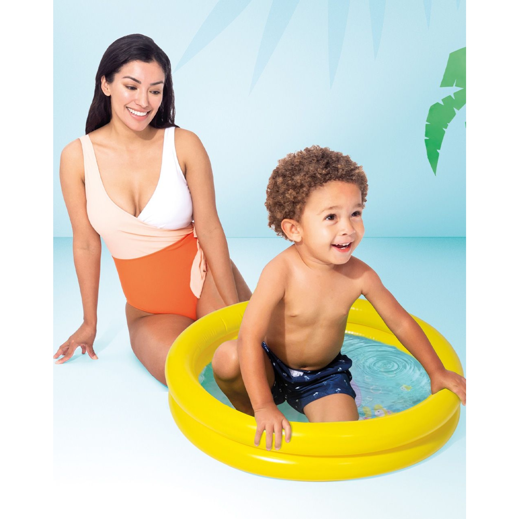 Piscina baby fondo animaletti assortiti - 61x25- l36 - intex - Intex