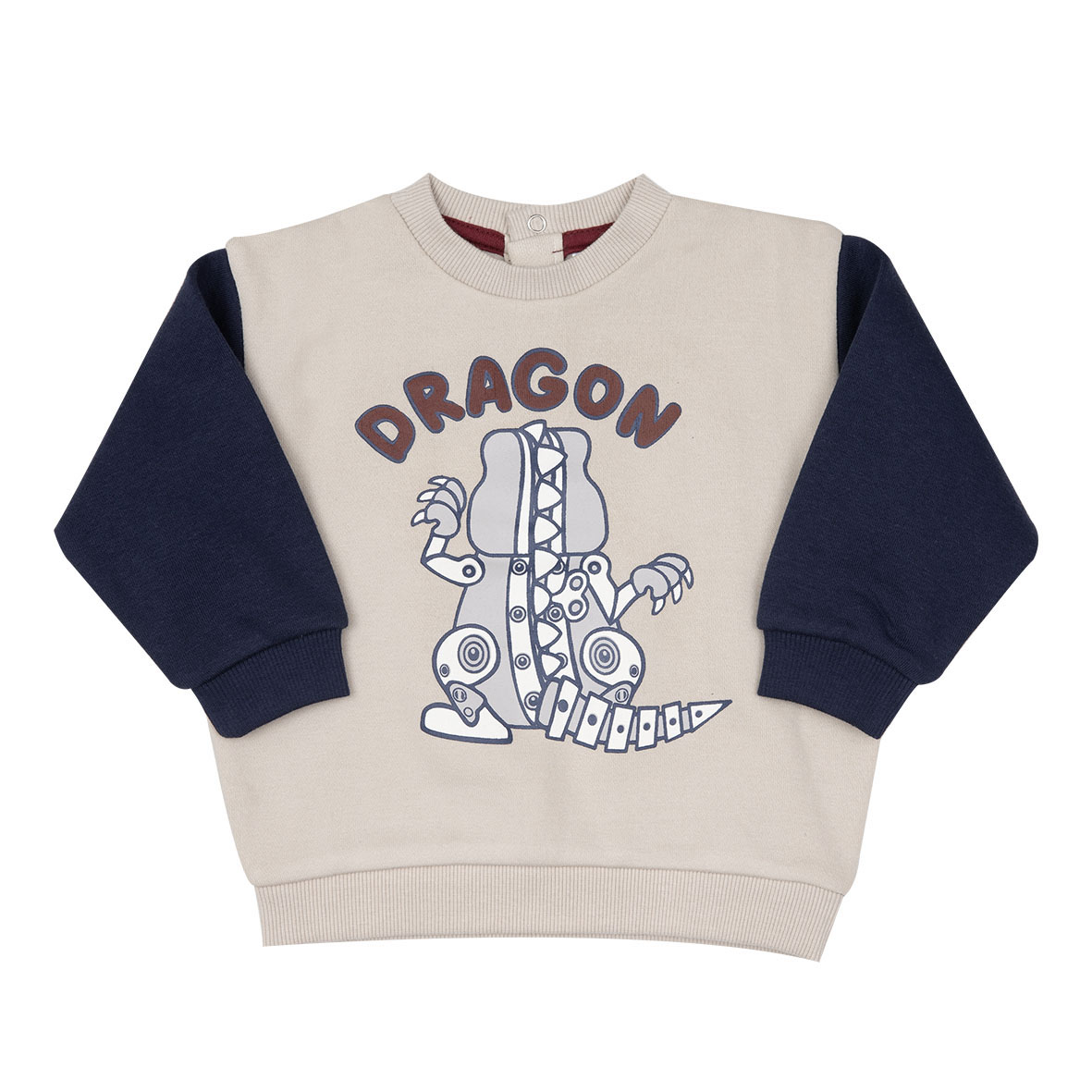 Mawi - maglia felpa bicolore stampa dragon - Mawi