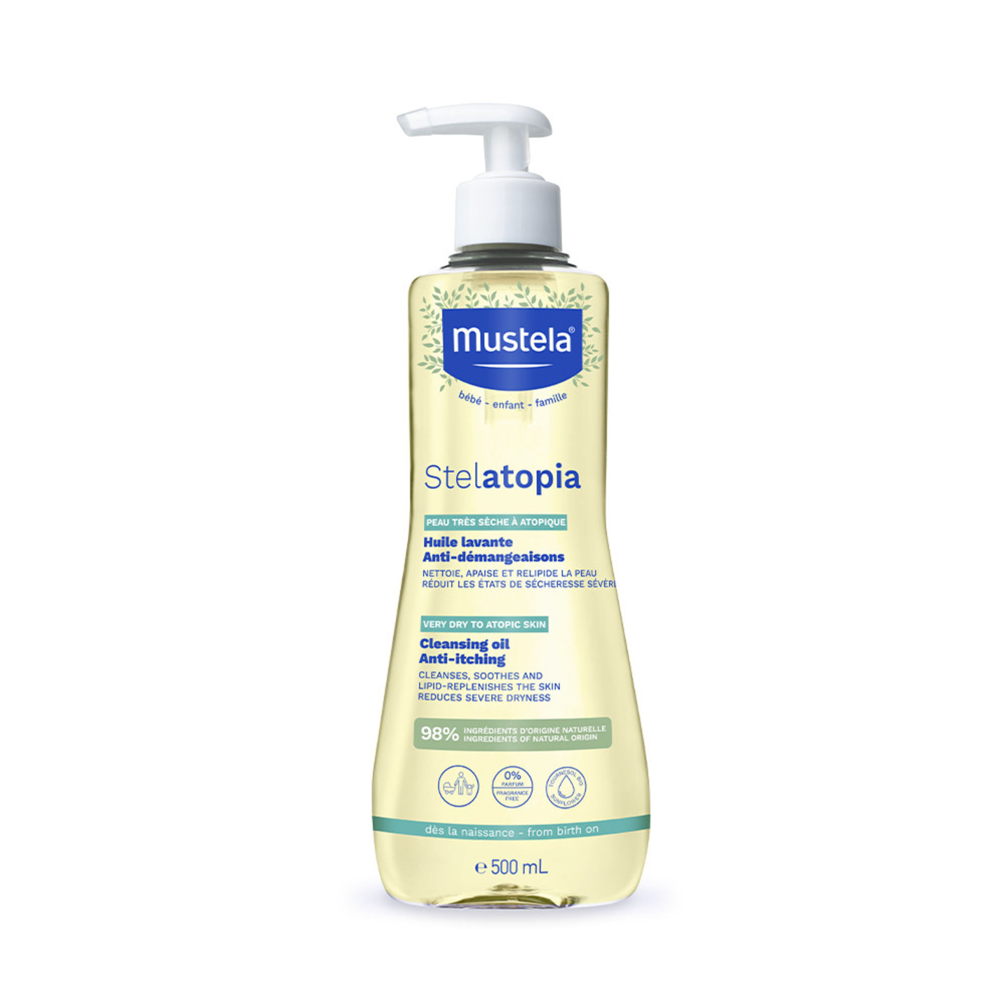 Mustela stelatopia olio bagno 500ml - Mustela