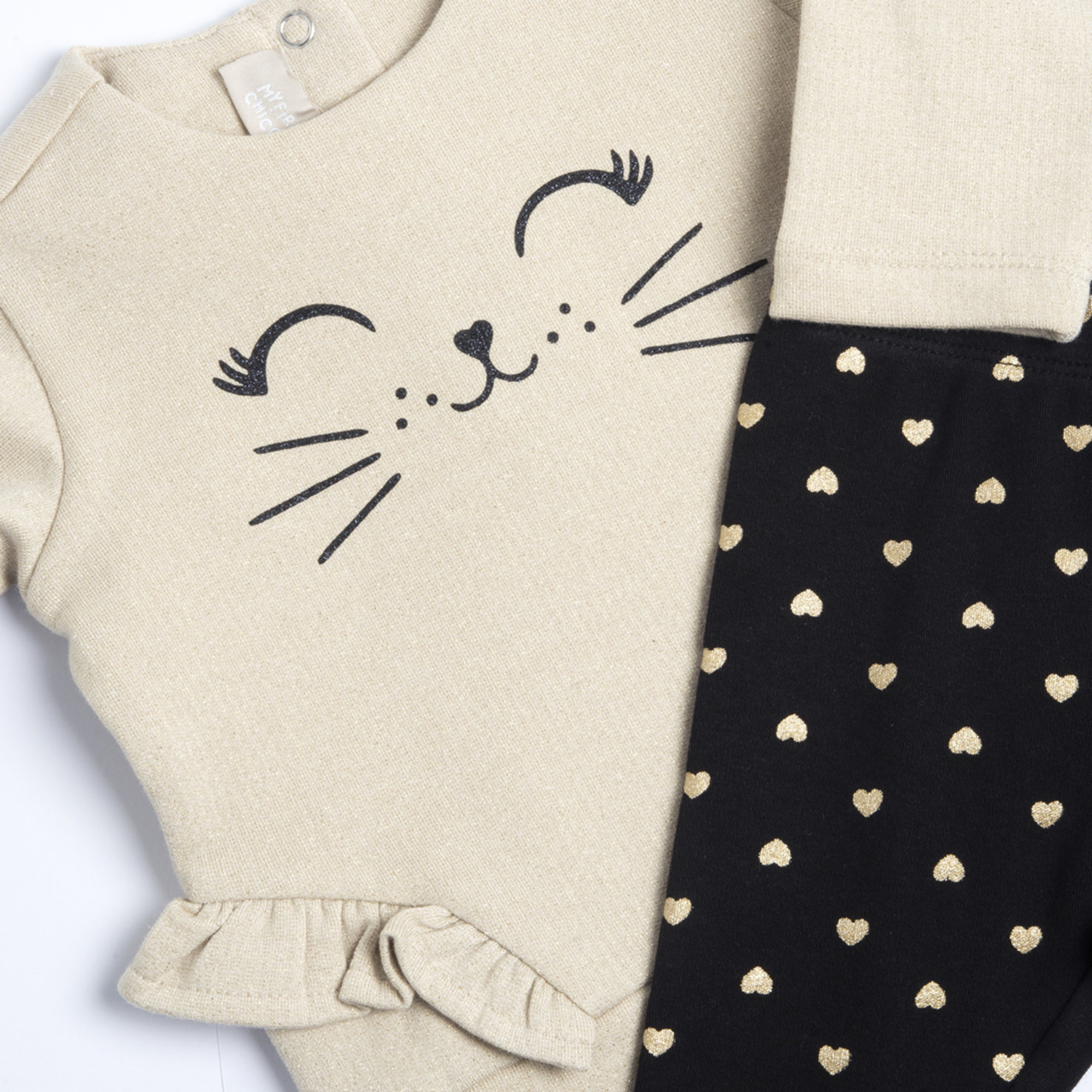 Chicco - outfit due pezzi: t-shirt a maniche lunghe e leggings - Chicco