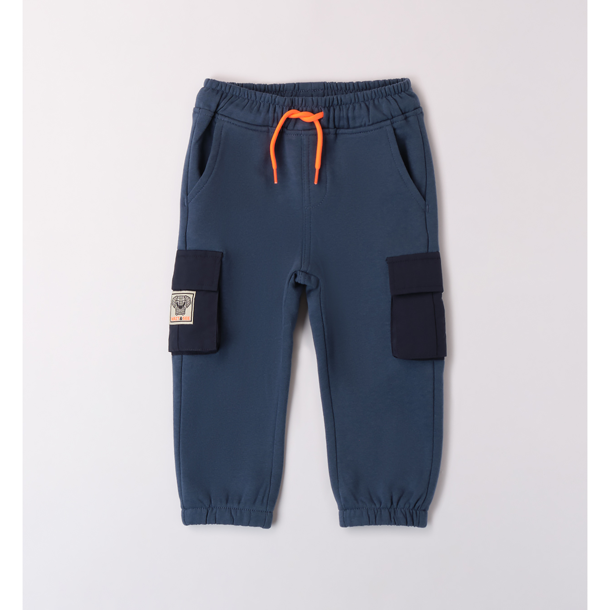 Pantalone felpa avio con nylon - Mignolo