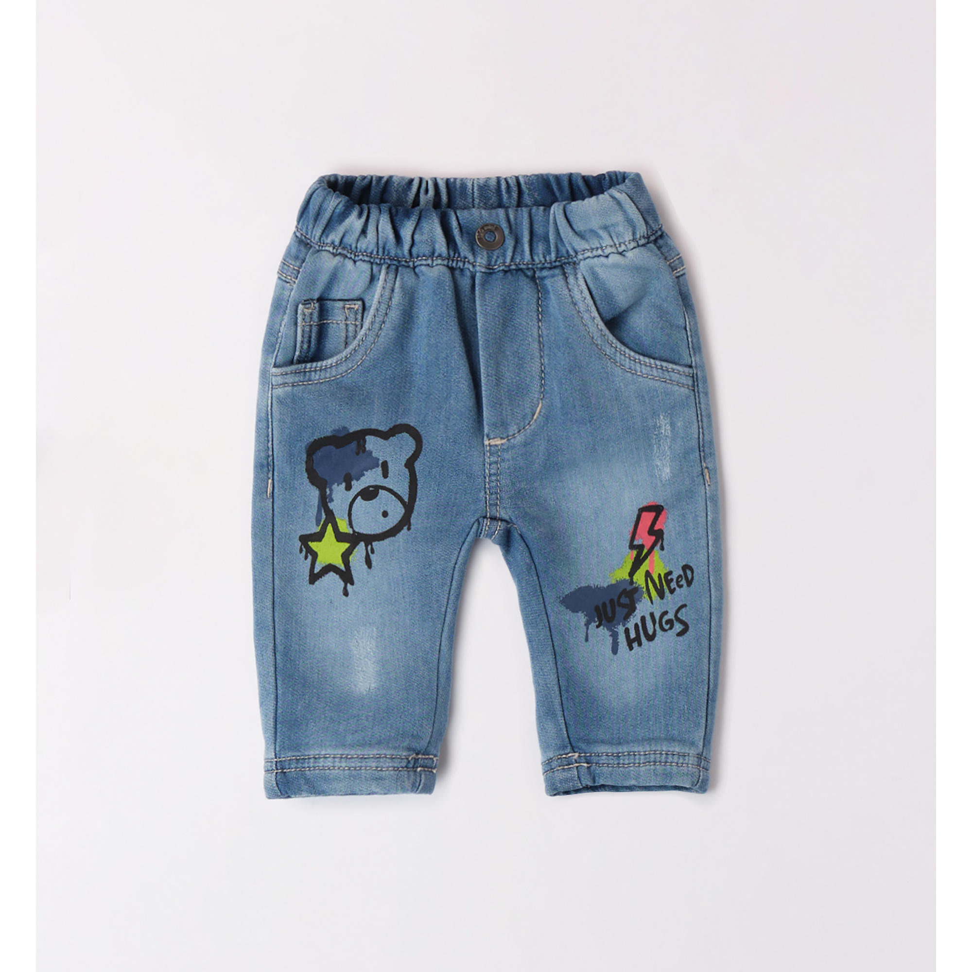 Pantalone fake denim stampato - Mignolo