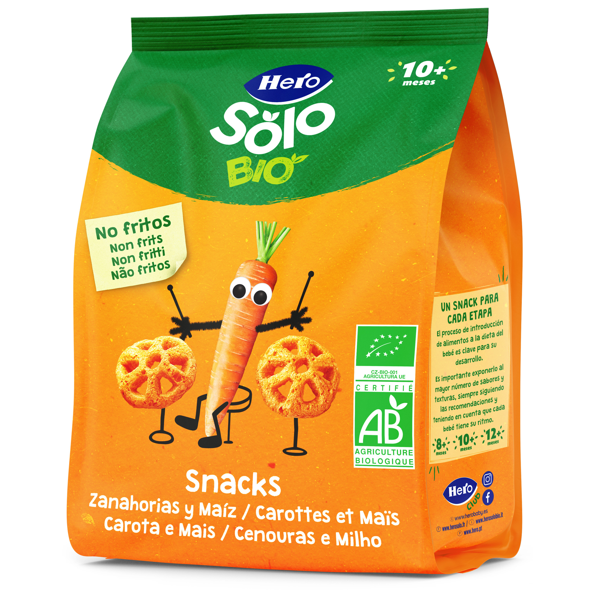 Snack carota mais 40g - hero solo - Hero