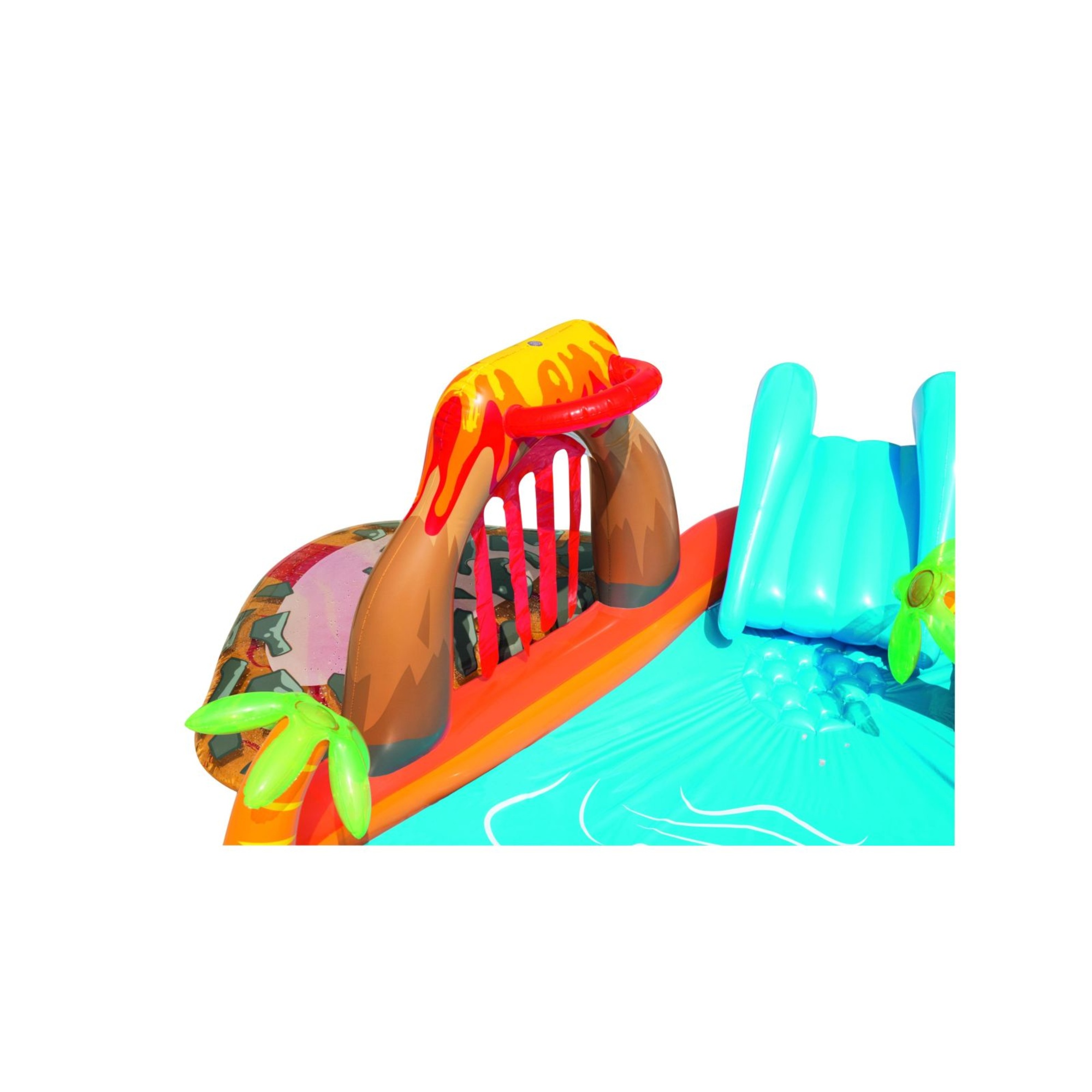 Bestway play center vulcano 265x265x104 cm: scivolo, spruzzo, anello e palline - Bestway