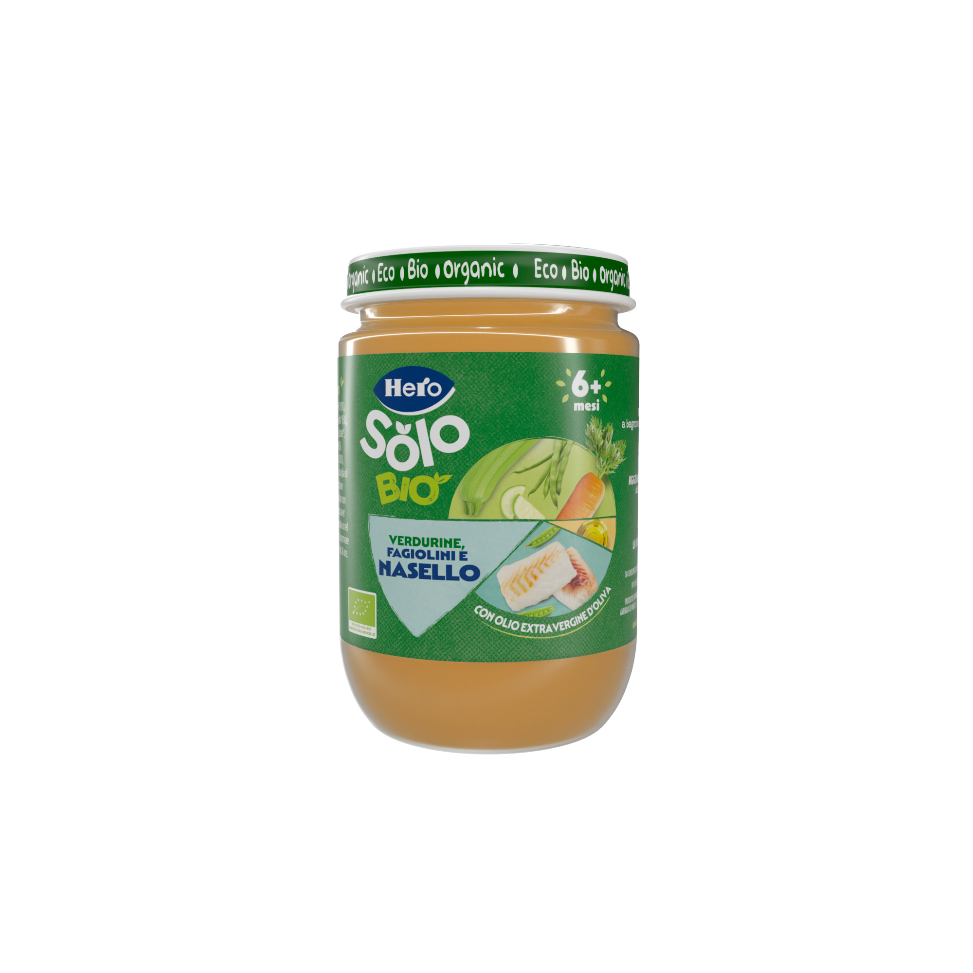 Hero solo omogeneizzato verdure piselli e nasello 190gr - Hero