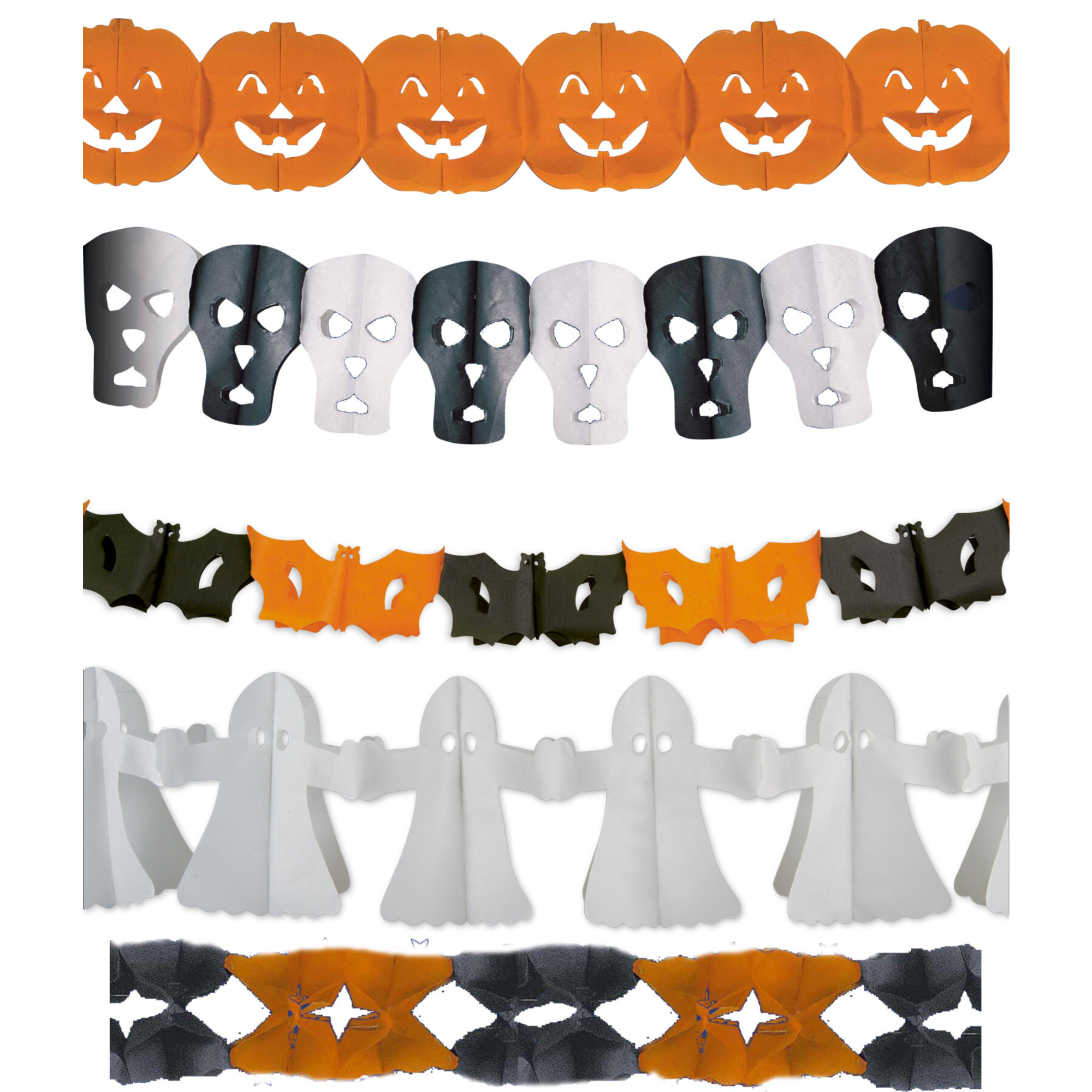 Festoni per halloween in carta soggetti assortiti - No brand