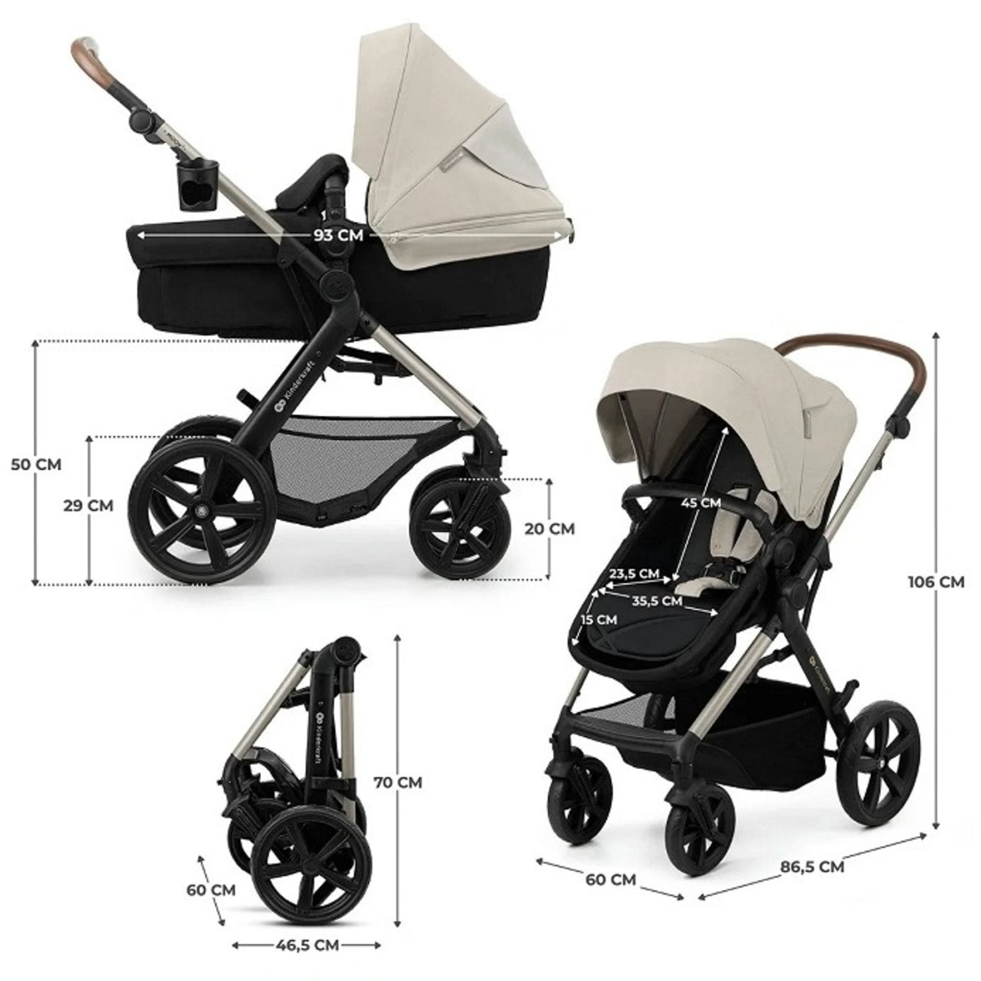 Kinderkraft trio moov 2 moonlight grey - KinderKraft