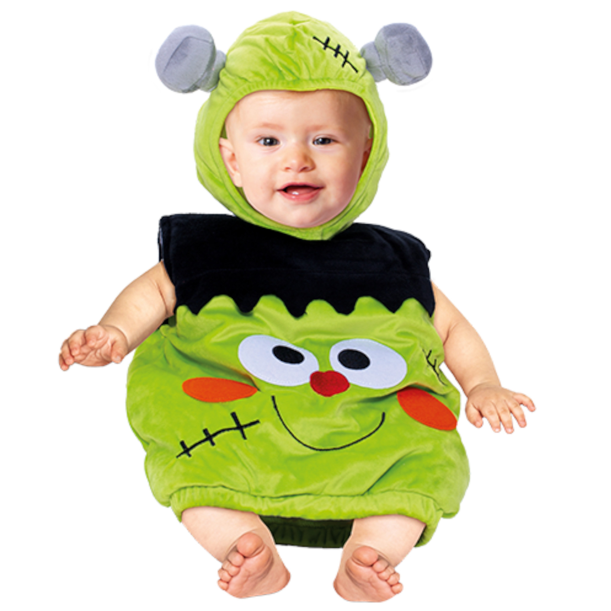 Costume halloween mostriciattolo baby 6-12 mesi - tutina morbida con cappuccio e dettagli mostruosi - No brand