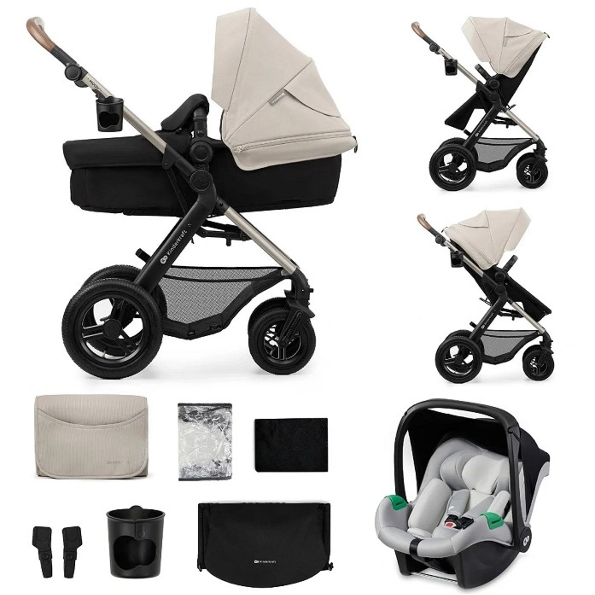 Kinderkraft trio moov 2 air moonlight grey - KinderKraft