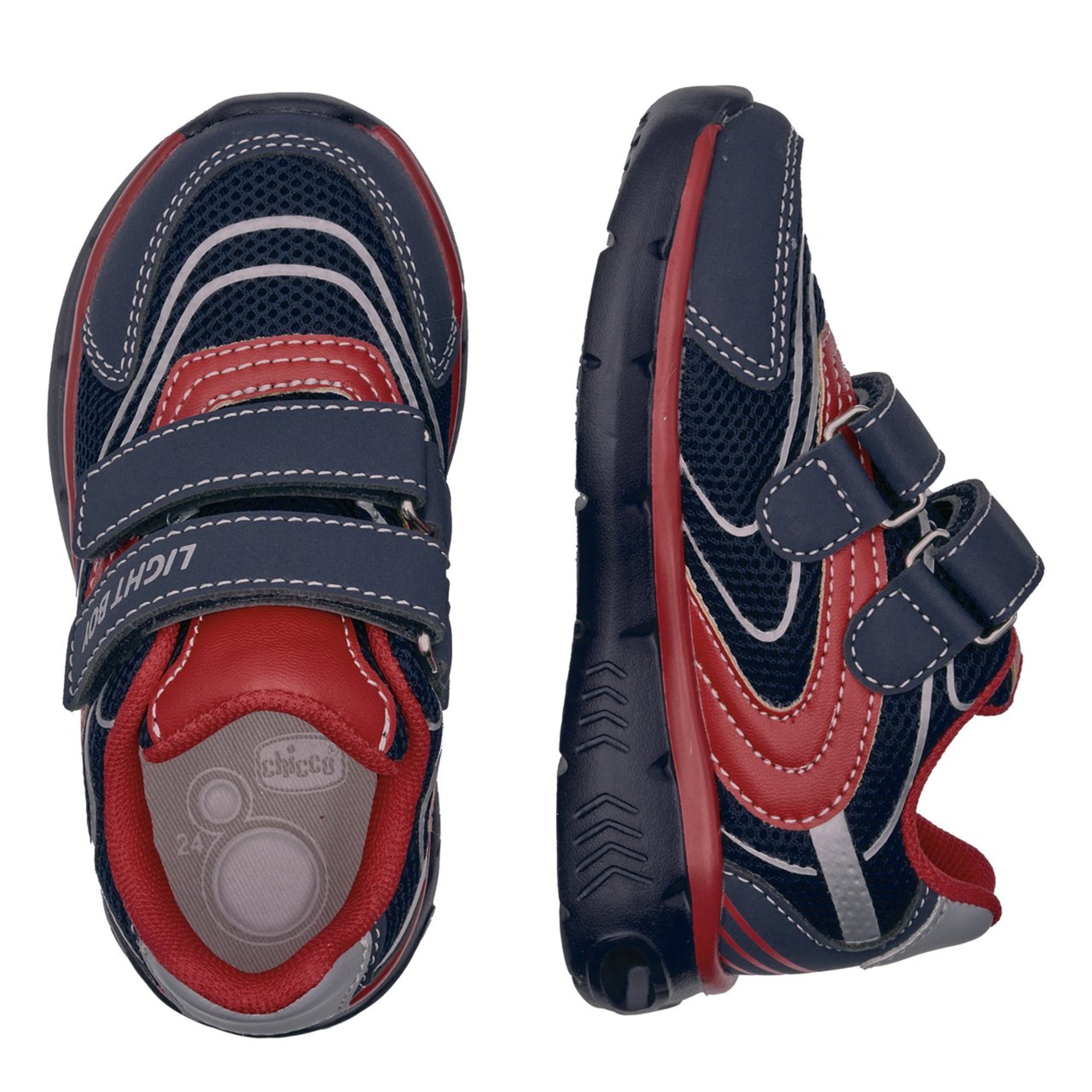 Chicco - sneaker candis con doppio velcro e luci nella suola - Chicco