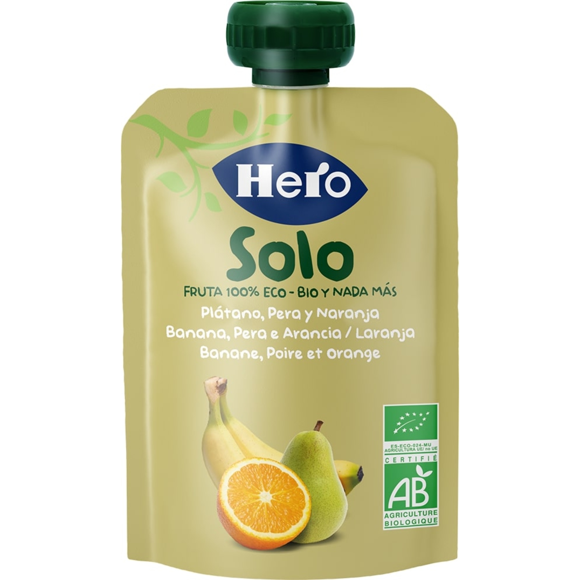 Hero baby pouch banana pera arancia bio 100g - Hero