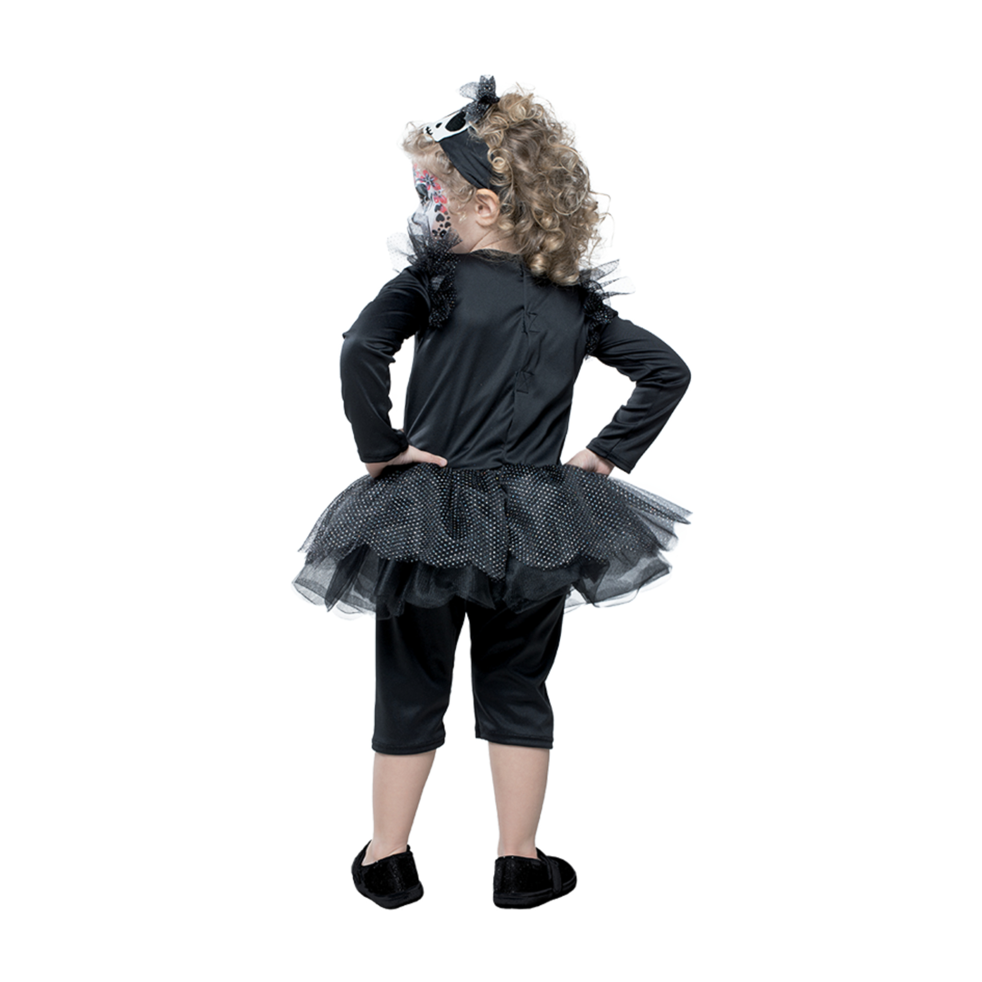 Costume halloween scheletrino baby con stampa, tuta in jersey elasticizzato e cuffia staccabile - disponibile in diverse taglie - Carnaval Queen