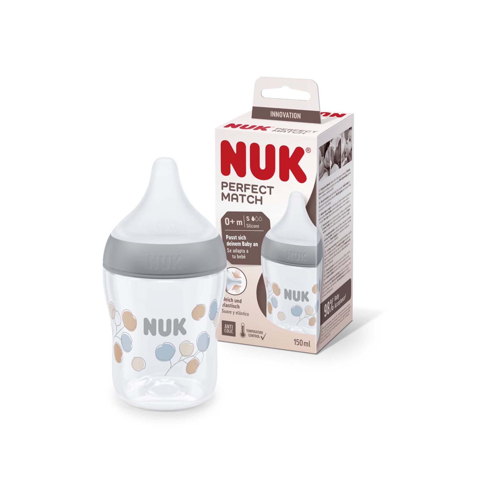 Nuk biberon perfect match pp150ml silicone tg s cotton twig (bambino) - Nuk