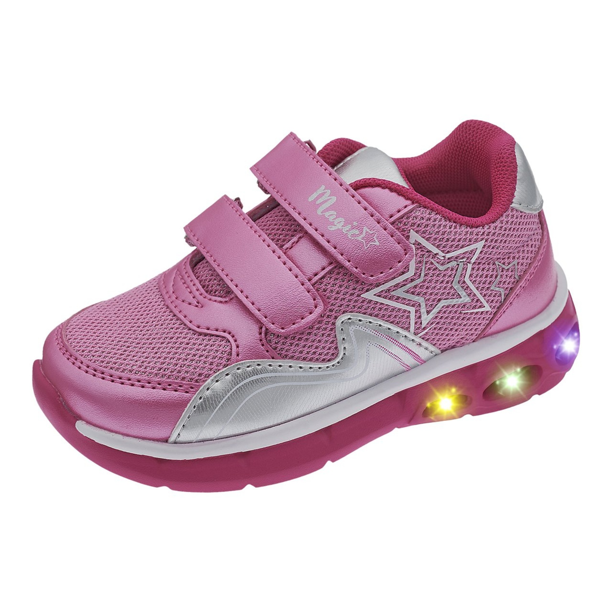 Chicco - sneaker canaria con doppio velcro e luci nella suola - Chicco