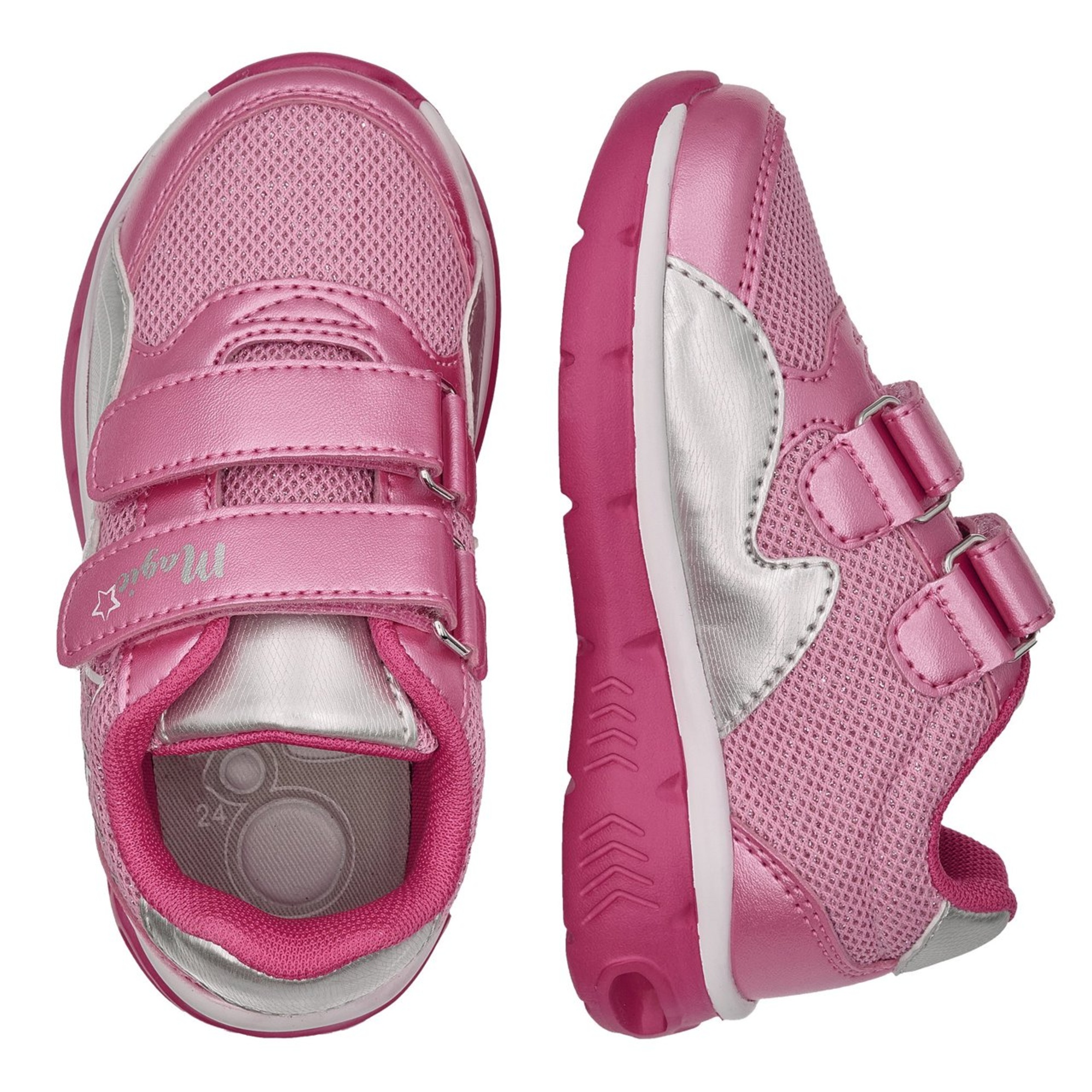 Chicco - sneaker canaria con doppio velcro e luci nella suola - Chicco