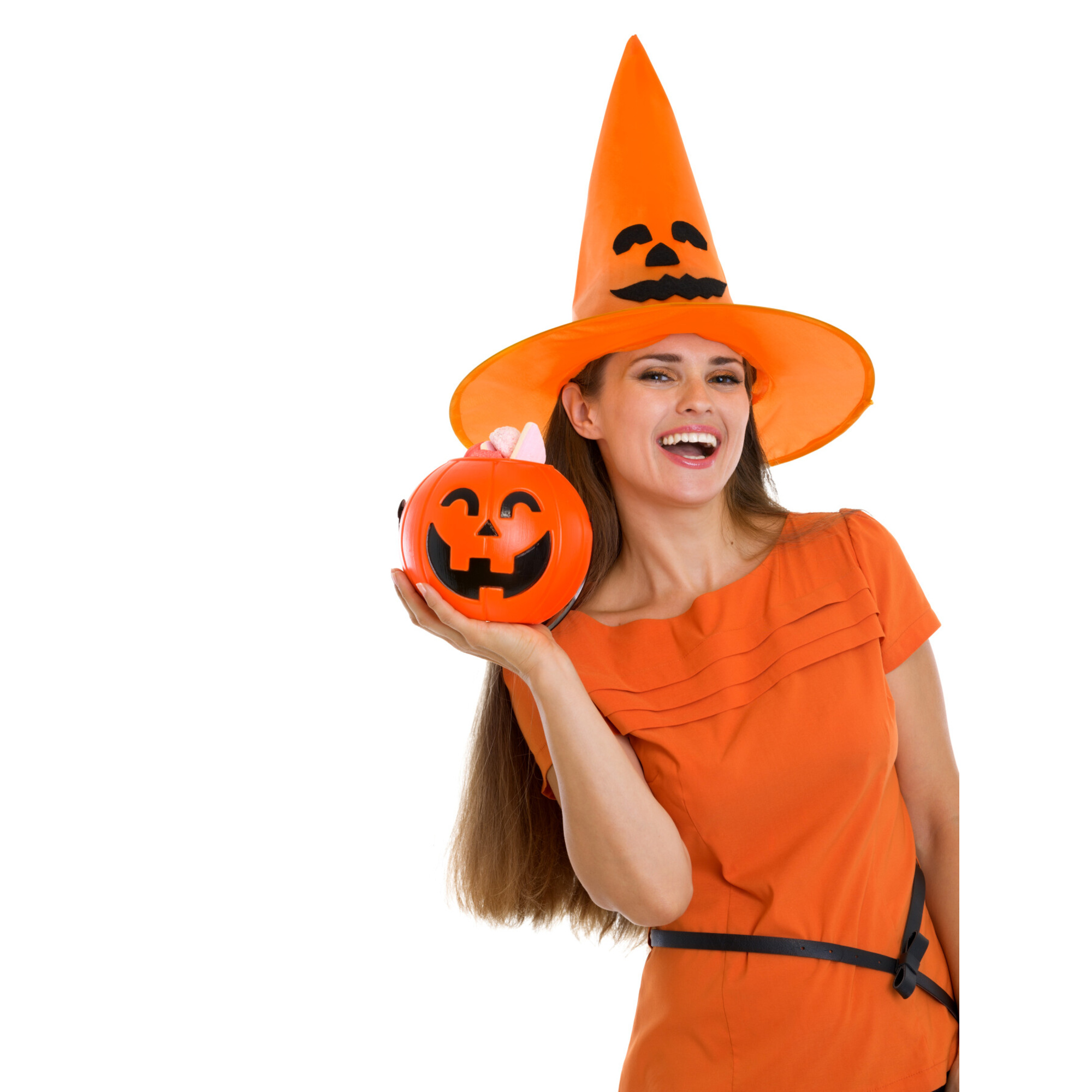 Zucca di halloween contenitore con luci e suoni a batterie - No brand